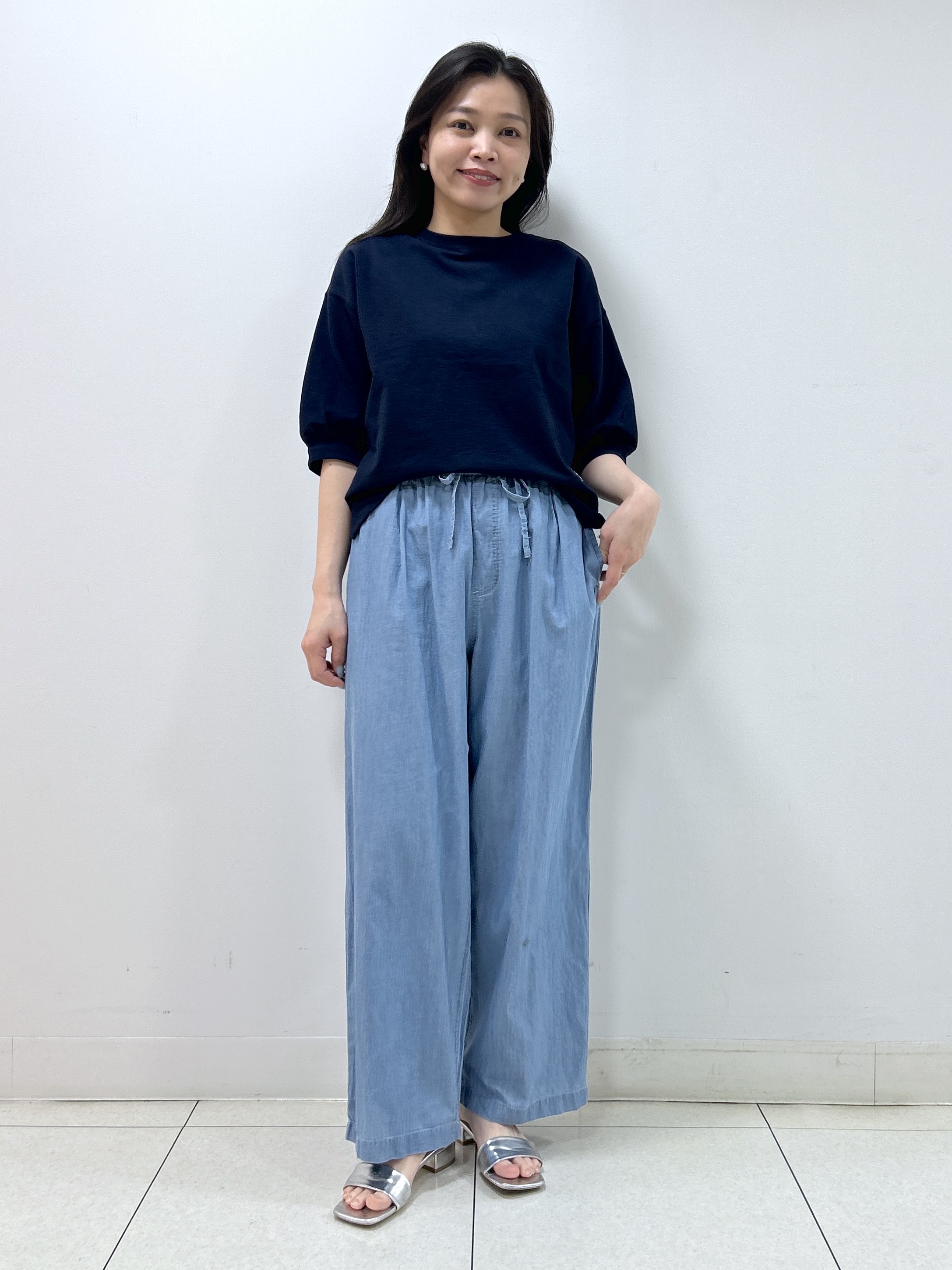 Kaiさんの「Dessin｜【360度可愛い】バックヘンリーカットソー5分袖」を使ったコーディネート