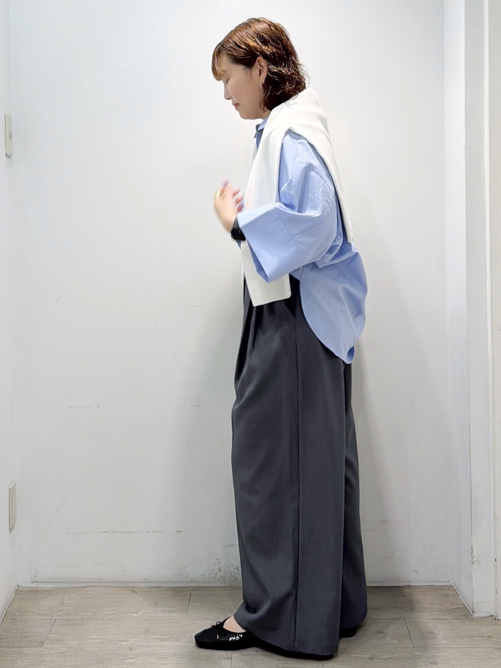 sumicaさんの「OPAQUE.CLIP｜【接触冷感】ハーフスリーブシャツ《洗濯機OK／防シワ加工》」を使ったコーディネート