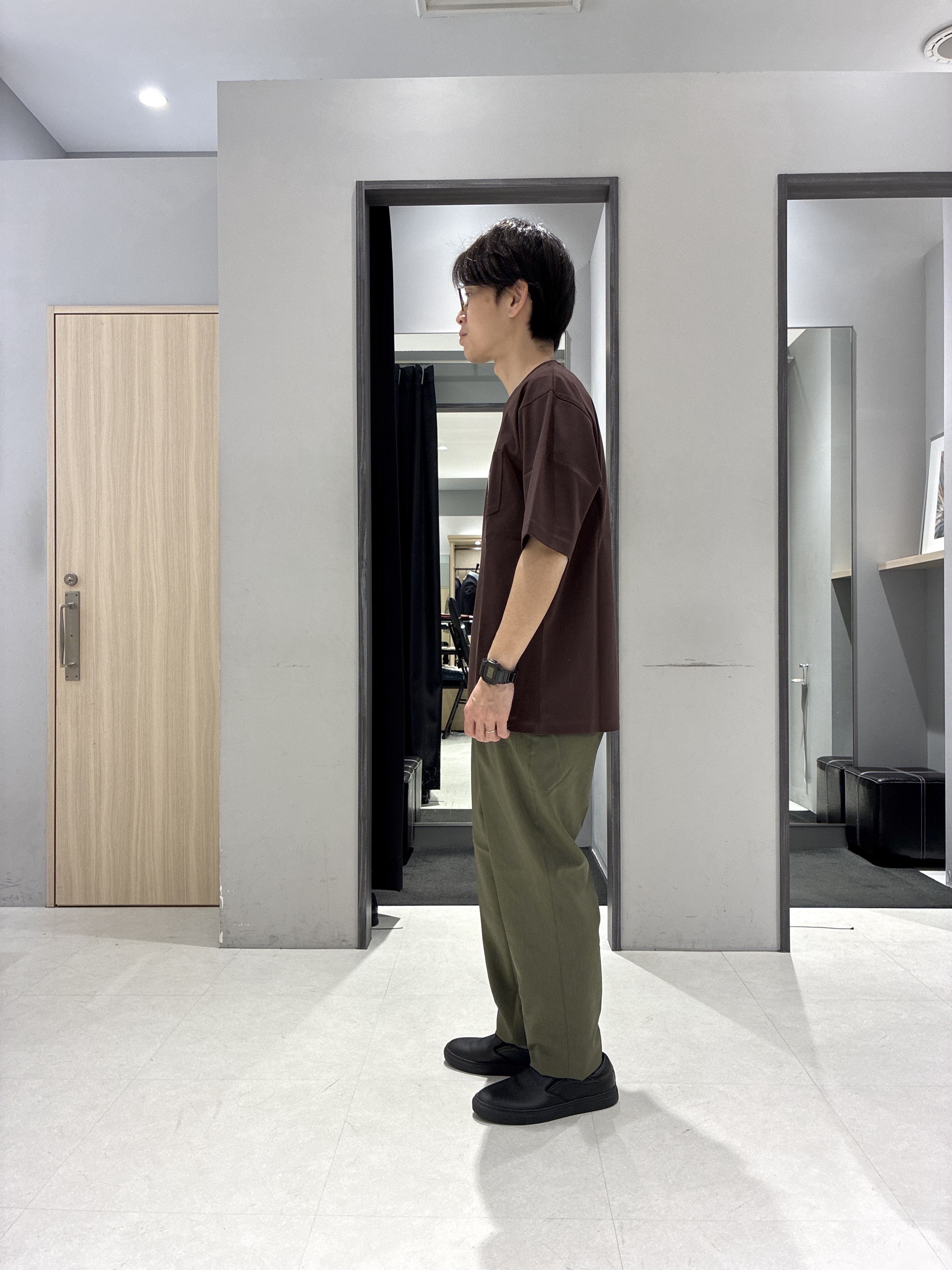 わいずみさんの「TAKEO KIKUCHI｜【通気性】トリコットサッカー オープンカラー シャツ」を使ったコーディネート