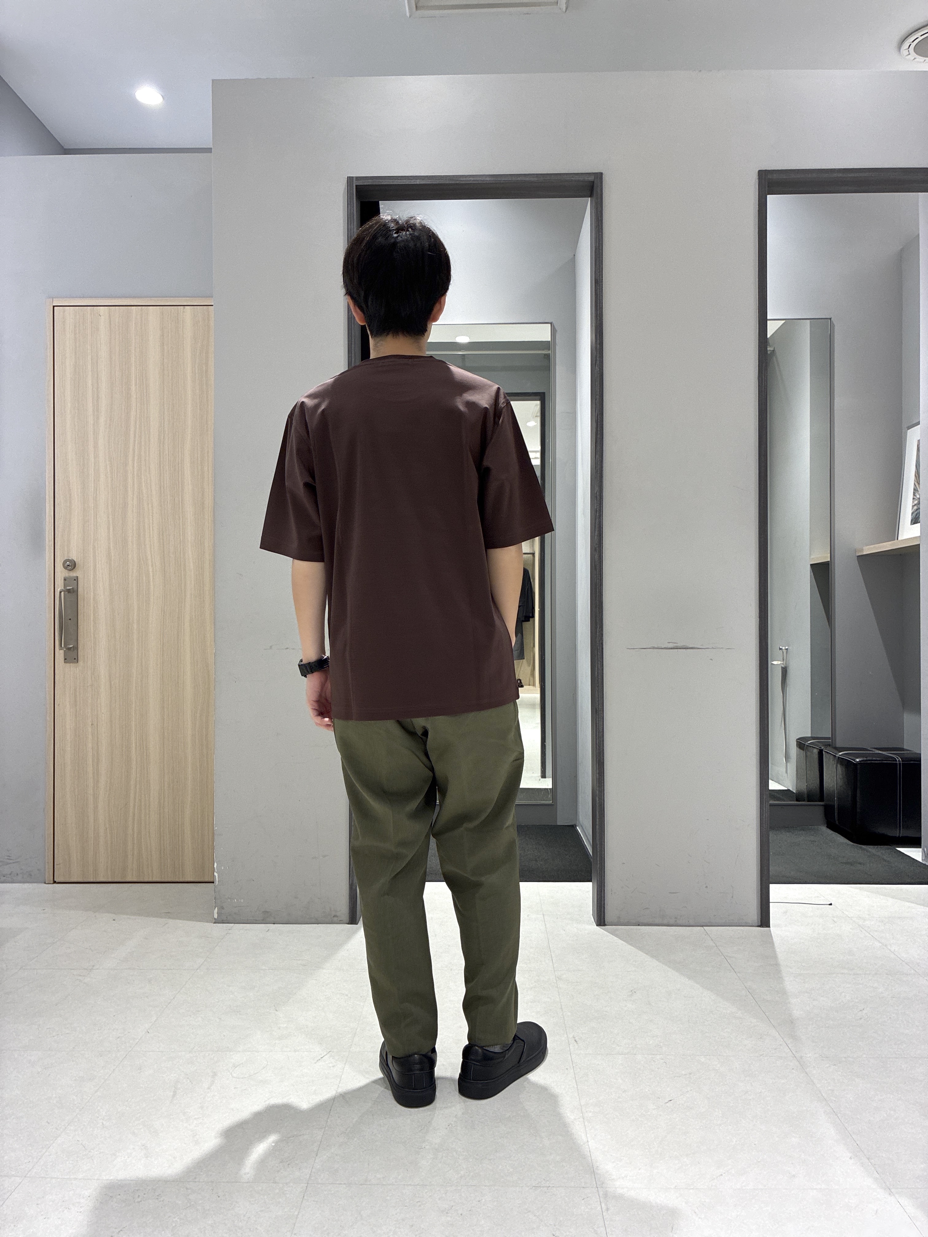 わいずみさんの「TAKEO KIKUCHI｜【通気性】トリコットサッカー オープンカラー シャツ」を使ったコーディネート