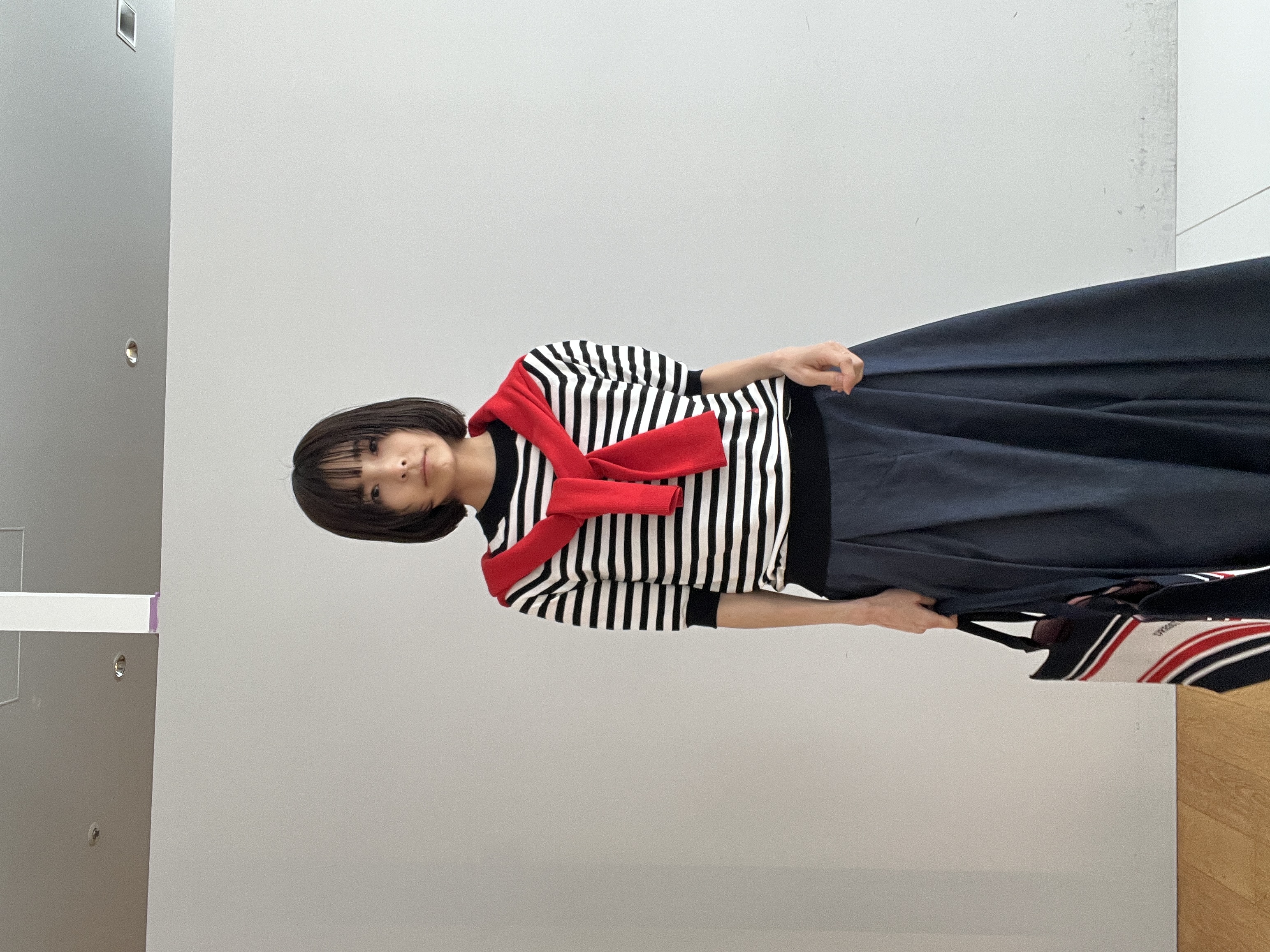 misaさんの「DRESSTERIOR｜【接触冷感/吸水速乾】クールタッチ デニムライク タックスカート」を使ったコーディネート