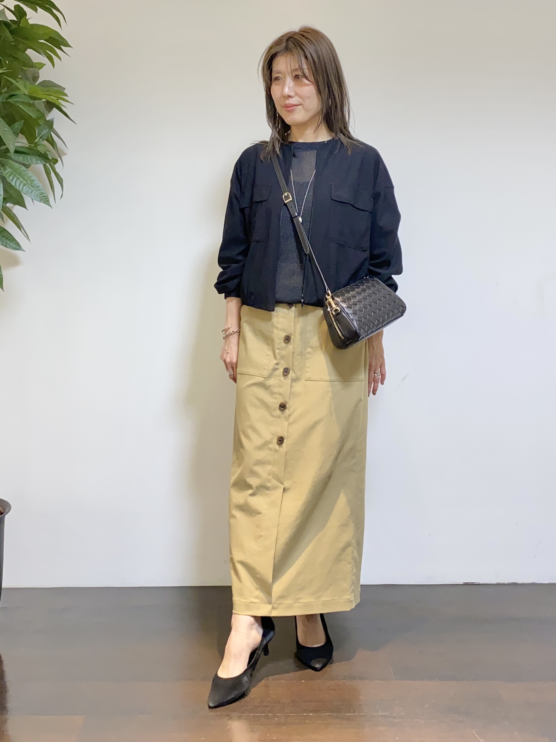 tomoさんの「UNTITLED｜◆【洗える】シアーブルゾン」を使ったコーディネート