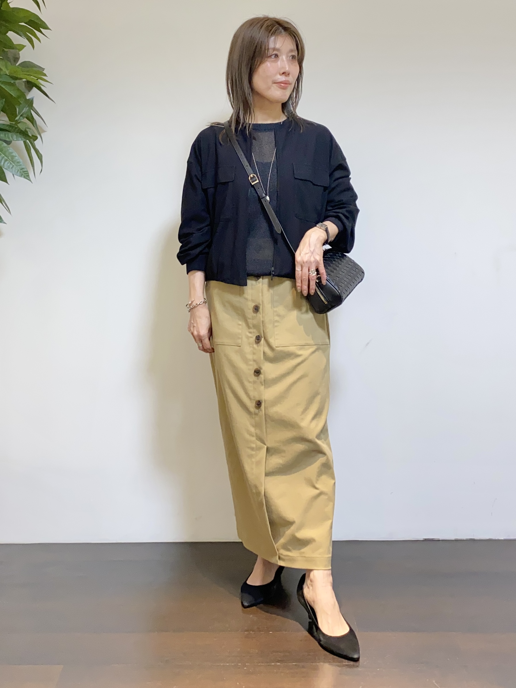 tomoさんの「UNTITLED｜◆【洗える】シアーブルゾン」を使ったコーディネート