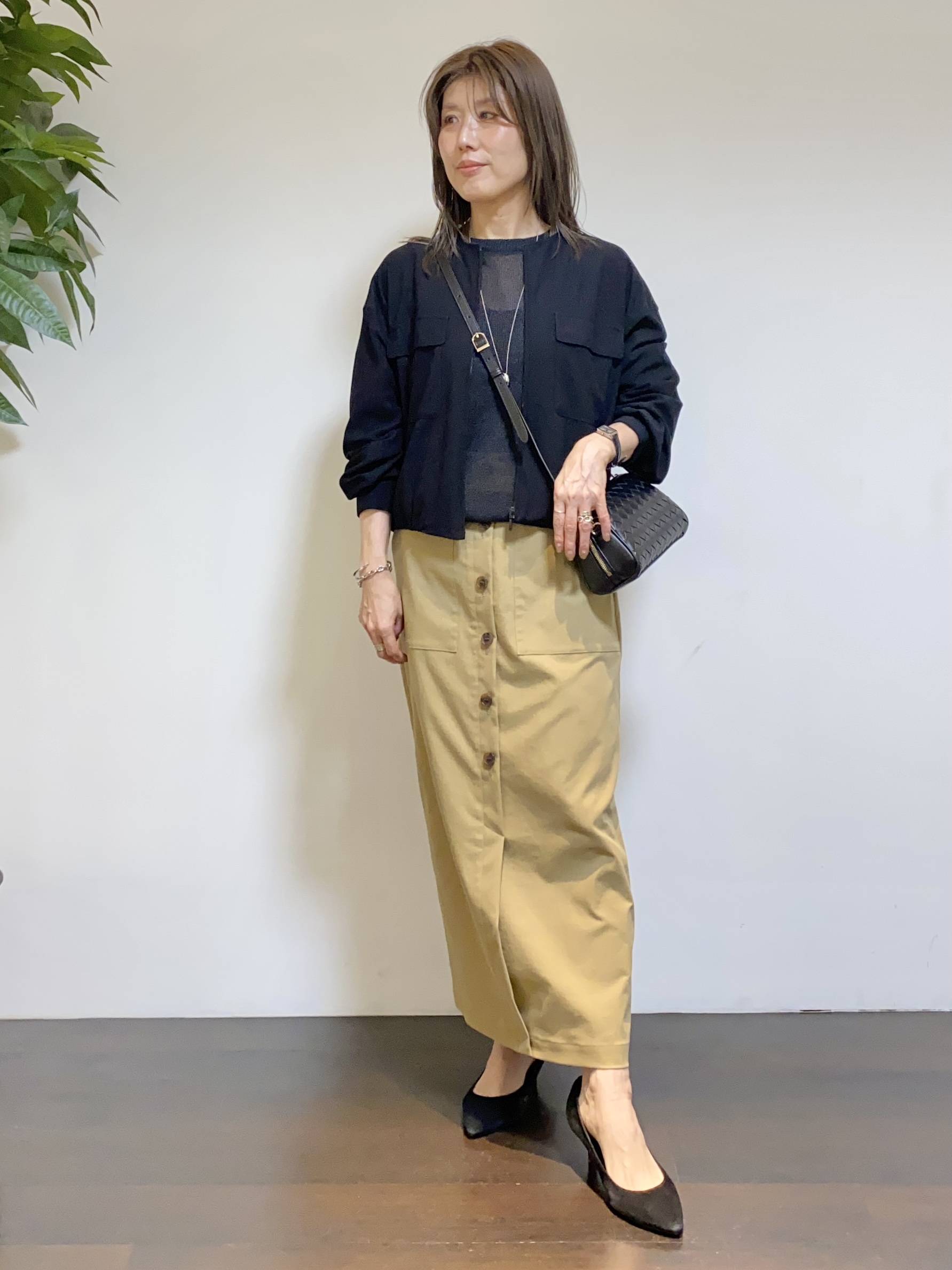 tomoさんの「UNTITLED｜◆【洗える】シアーブルゾン」を使ったコーディネート