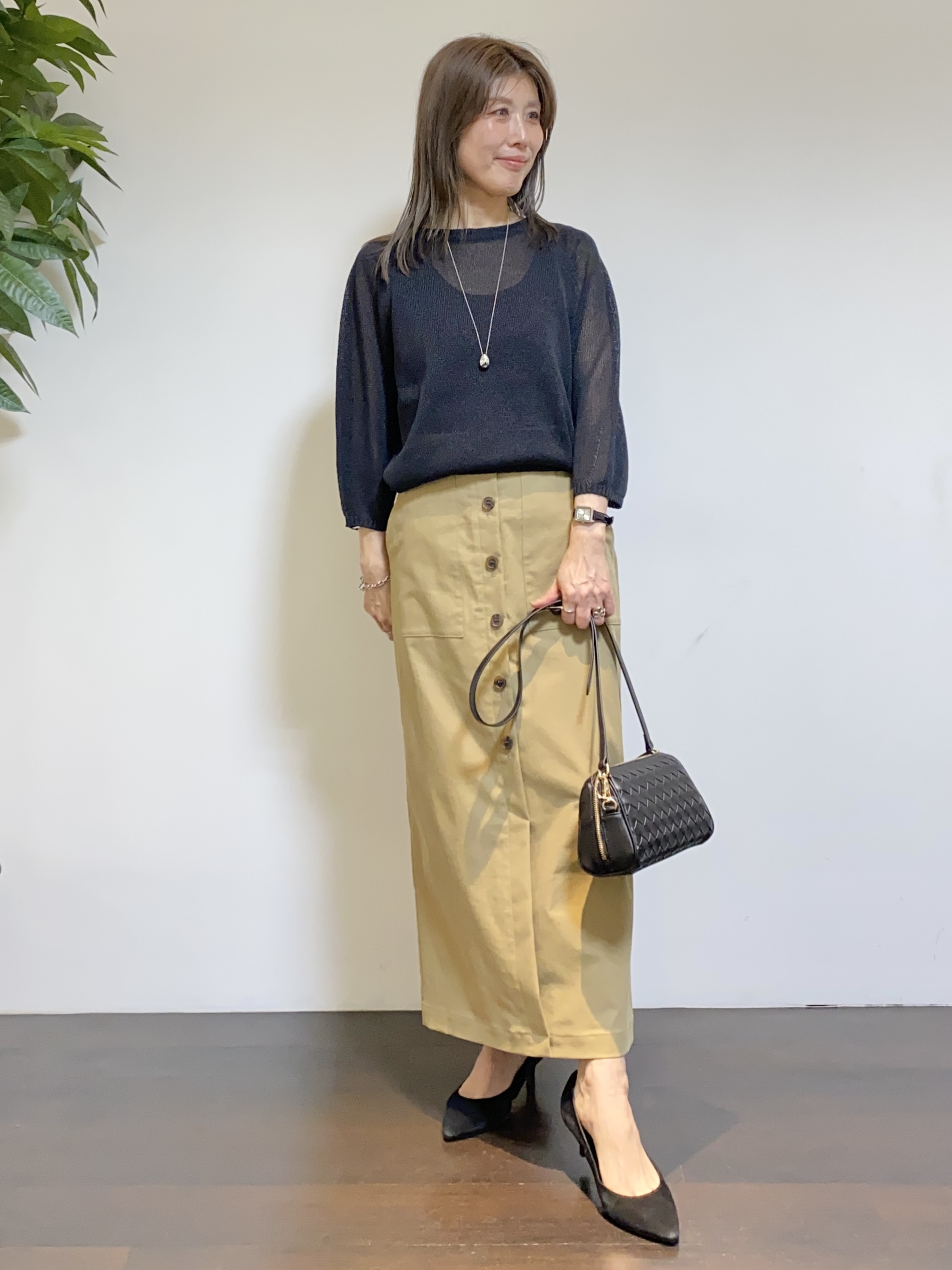 tomoさんの「UNTITLED｜◆【洗える】シアーブルゾン」を使ったコーディネート