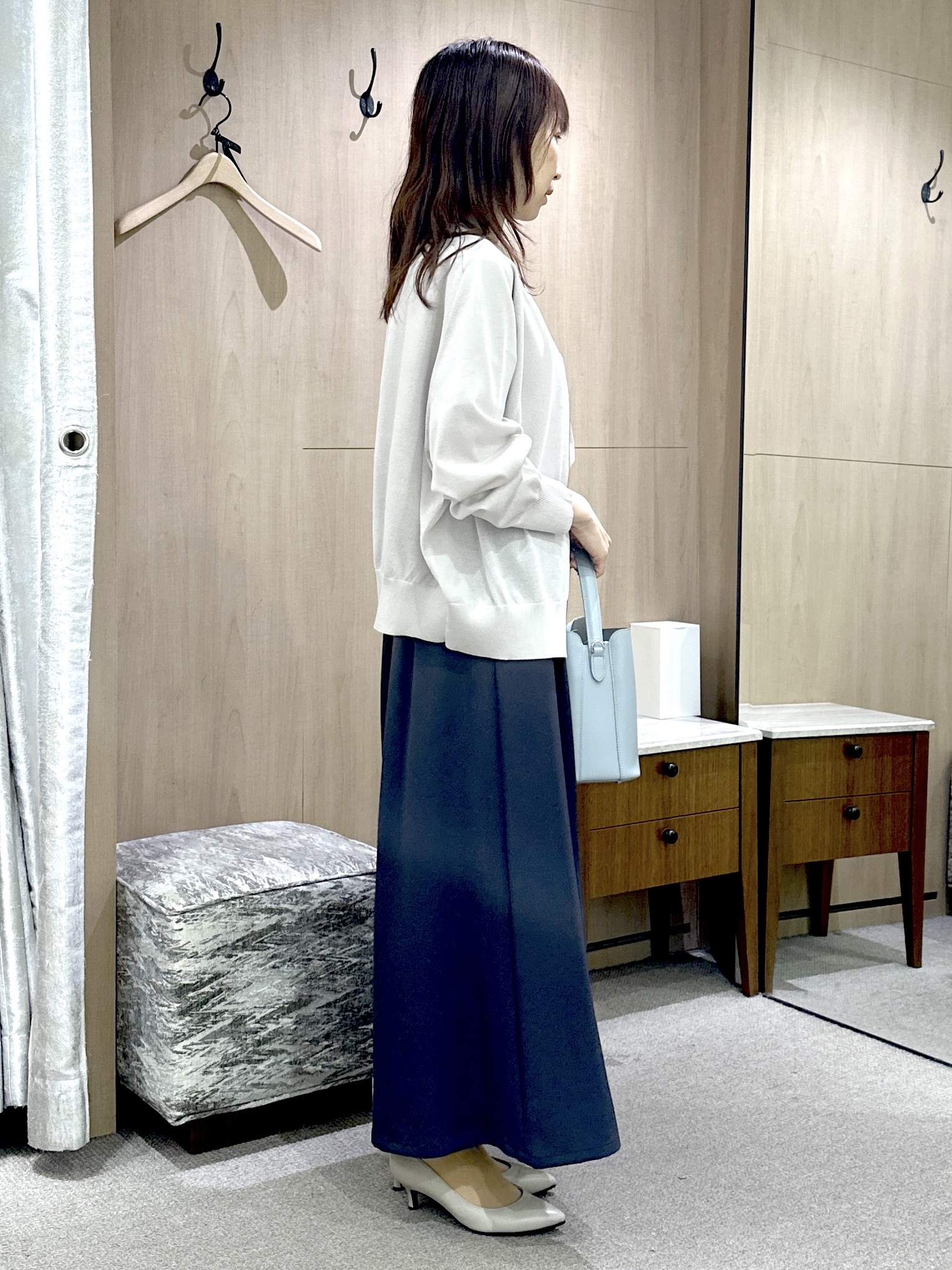 Miwaさんの「UNTITLED｜【アンサンブル可/洗える】シアーレーヨンニット」を使ったコーディネート