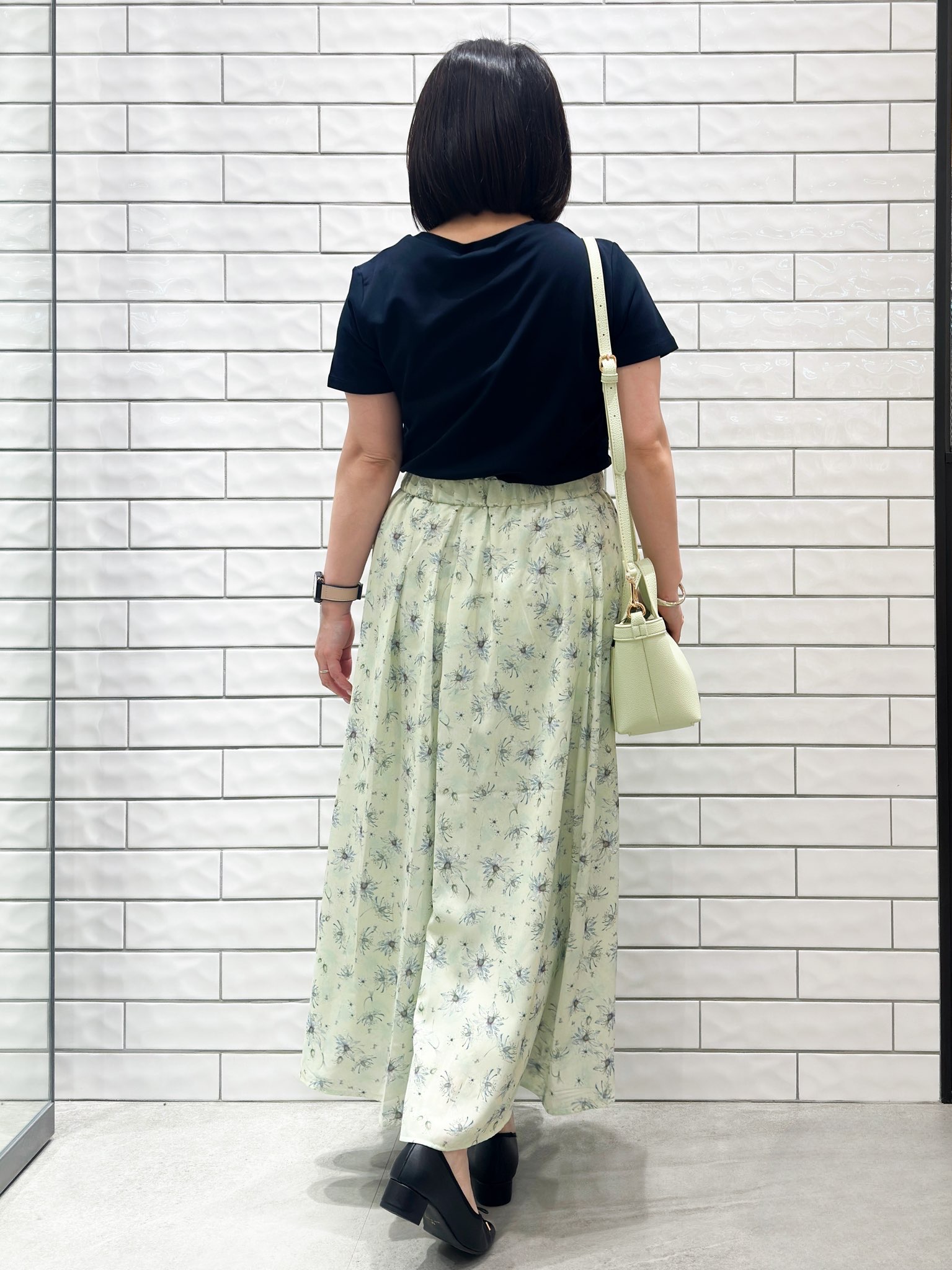 Minさんの「OPAQUE.CLIP｜【UVケア／接触冷感】フロントロゴ刺繍Tシャツ《洗濯機OK／S-3L／7col》」を使ったコーディネート