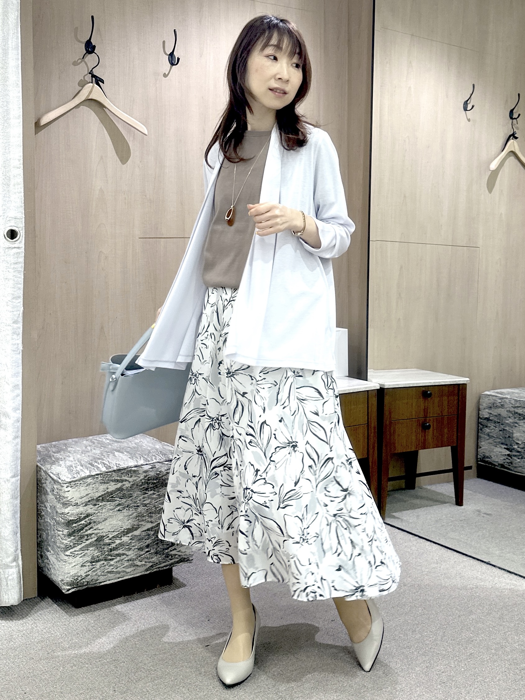 Miwaさんの「UNTITLED｜【9色展開/アンサンブル可/洗える】コットンベーシックニット」を使ったコーディネート