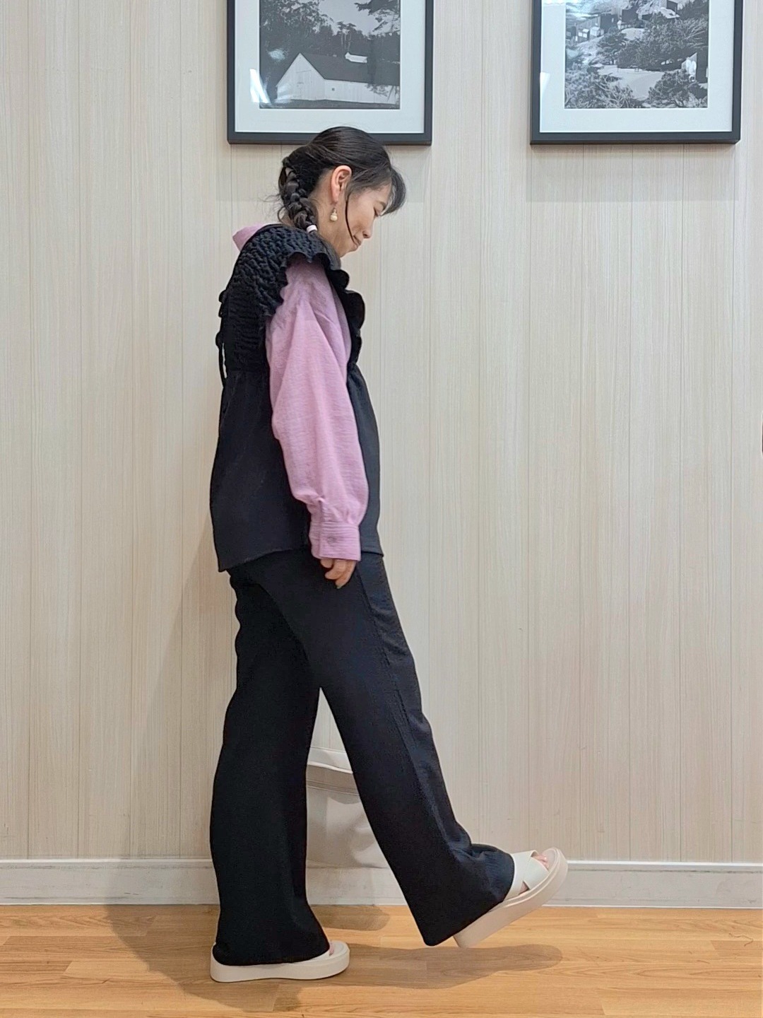 Saoさんの「SHOO･LA･RUE｜【体型カバー】ふんわり質感 やわらかこなれシアーシャツ」を使ったコーディネート