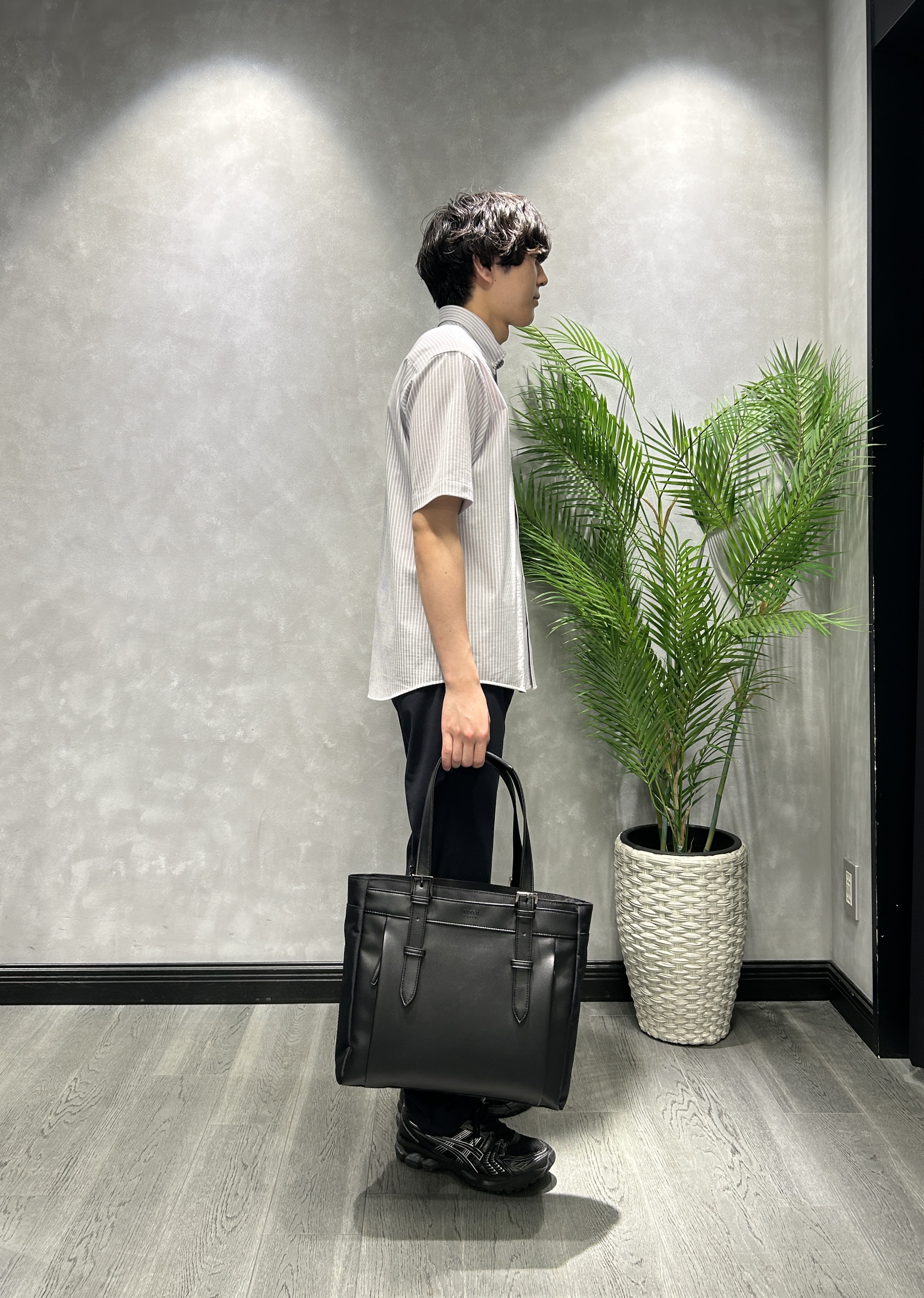 ruiさんの「TAKEO KIKUCHI｜【接触冷感】ジャージストライプ シャツ」を使ったコーディネート