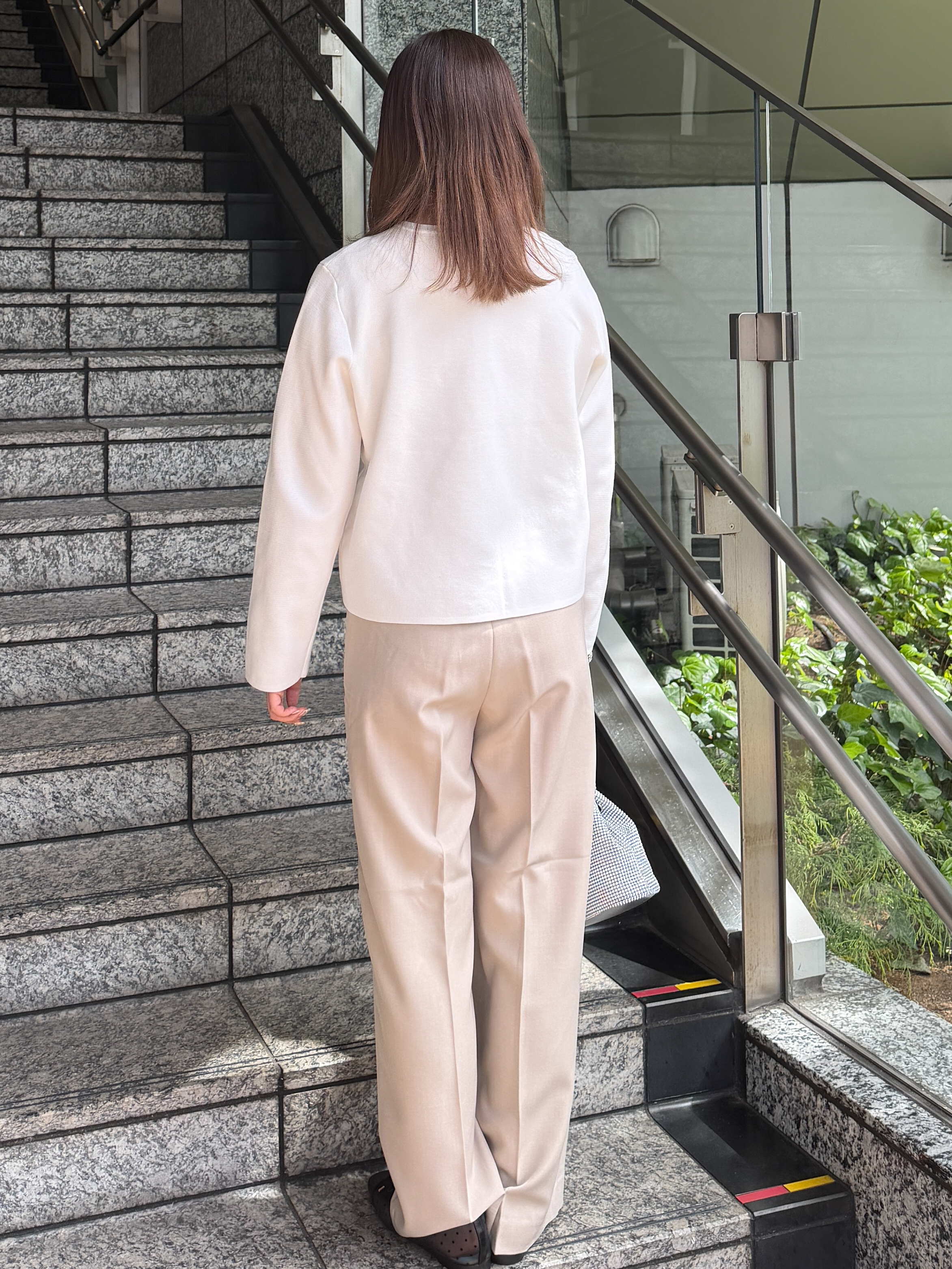 HANNAさんの「OPAQUE.CLIP｜スナップボタンニットカーディガン【洗濯機OK／抗ピル】」を使ったコーディネート