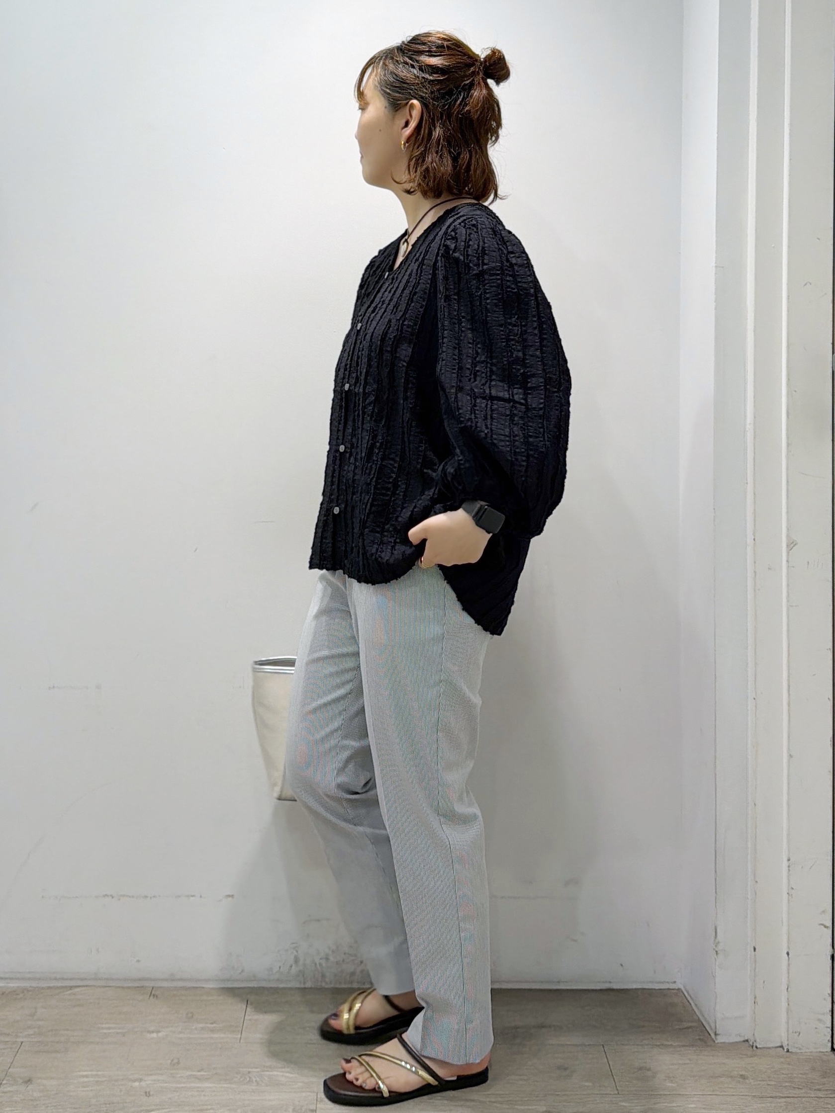 sumicaさんの「OPAQUE.CLIP｜フリンジジャカードブラウス【洗濯機OK】」を使ったコーディネート