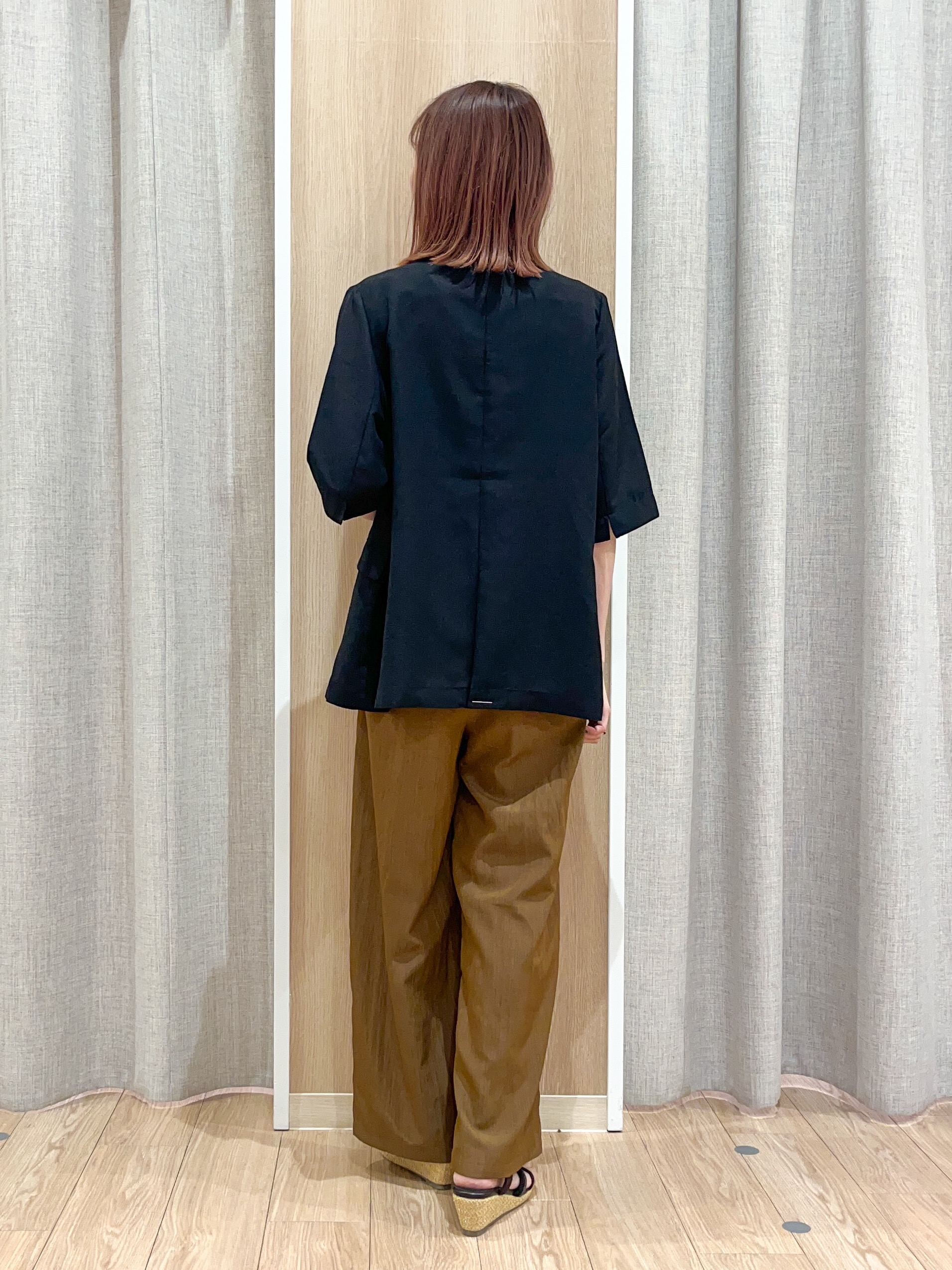 みーちゃんさんの「grove｜【洗濯機OK/ひんやり】軽く羽織れるハーフスリーブジャケット」を使ったコーディネート