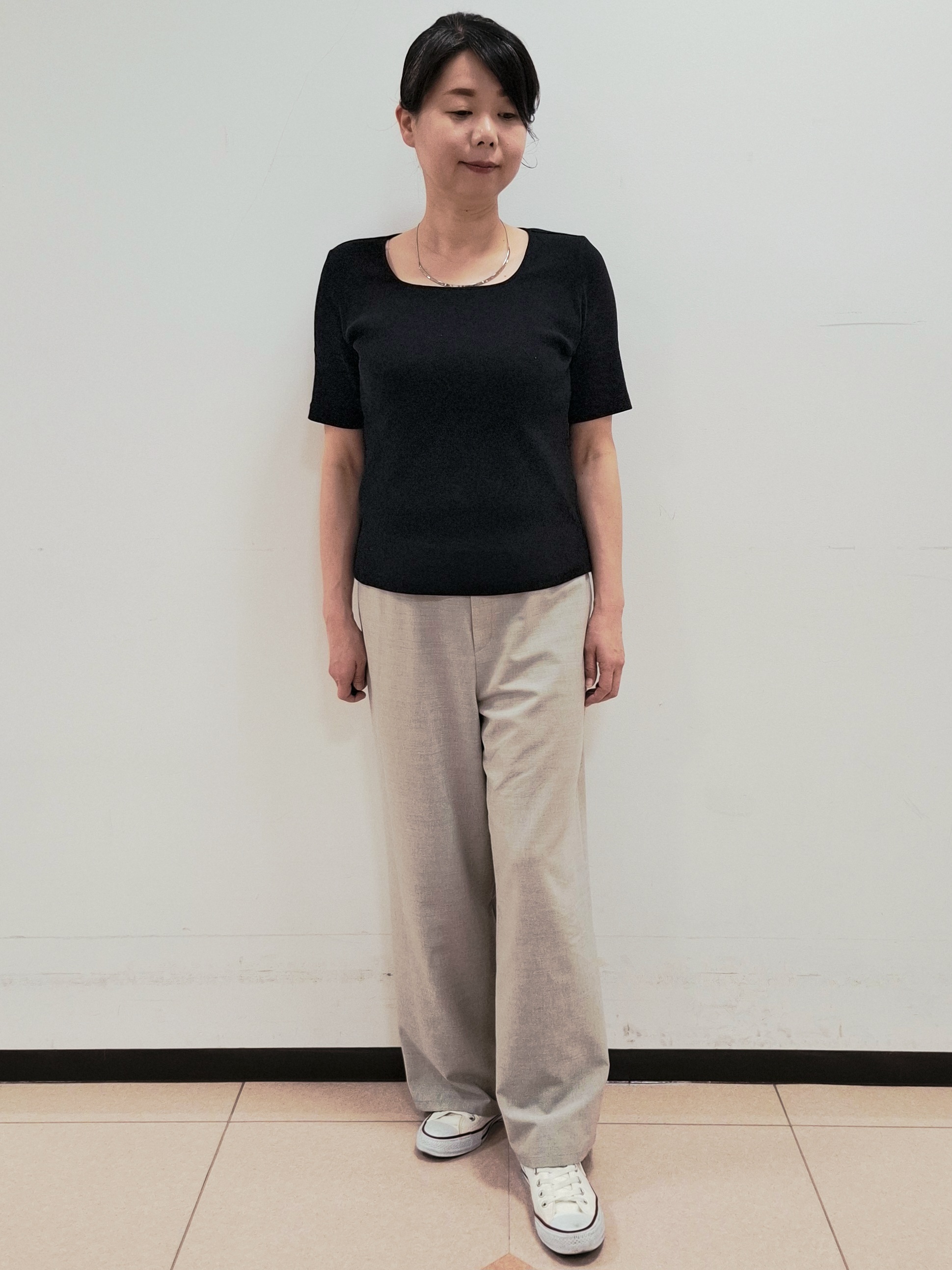 ねぎさんの「UNTITLED｜【シワになりにくい/セットアップ可/接触冷感】ハーフスリーブジャケット」を使ったコーディネート