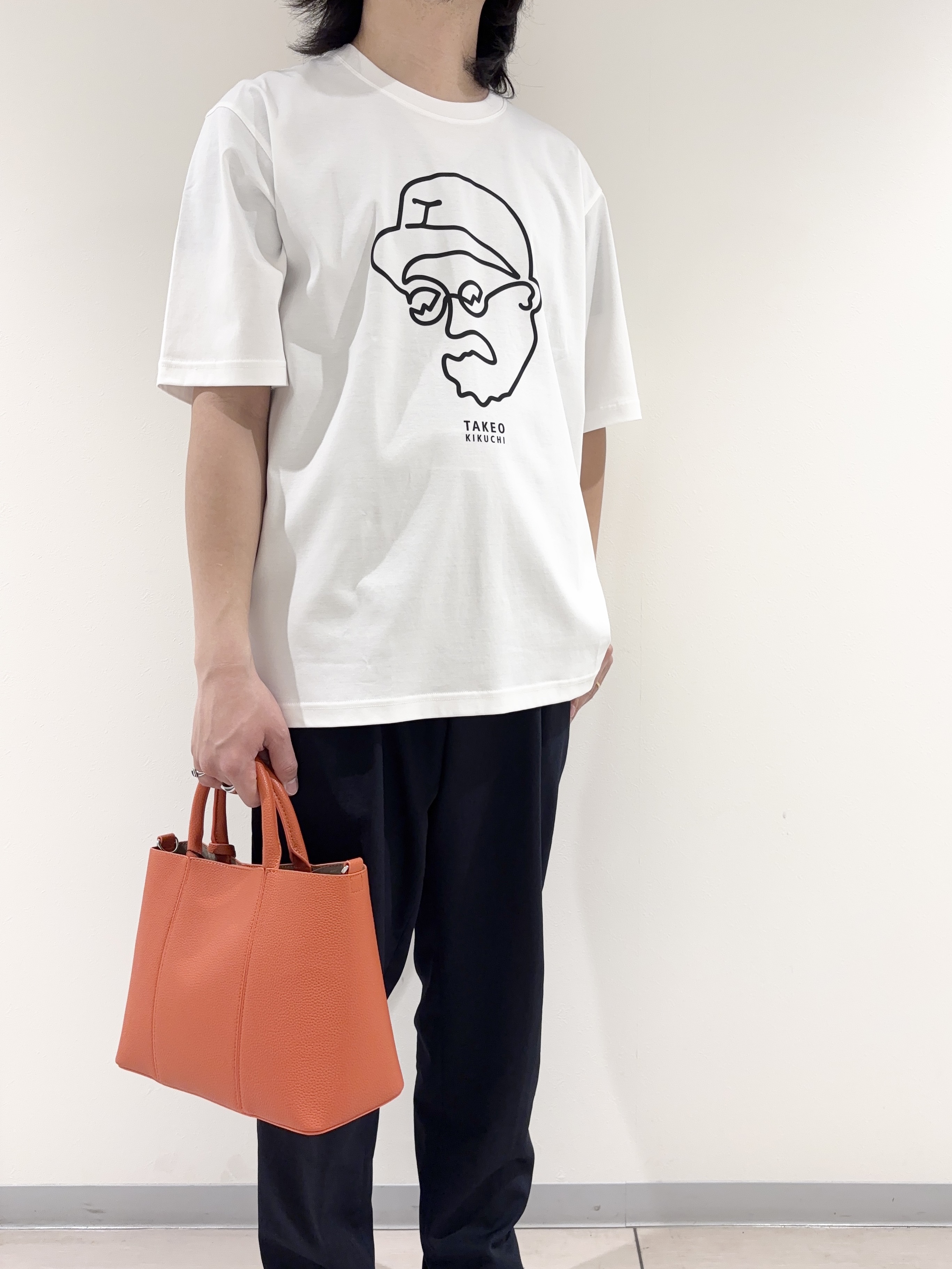 及川さんの「TAKEO KIKUCHI｜【BOWLER HAT LABEL】アイスクリアコットン ワンストローク 半袖Tシャツ」を使ったコーディネート