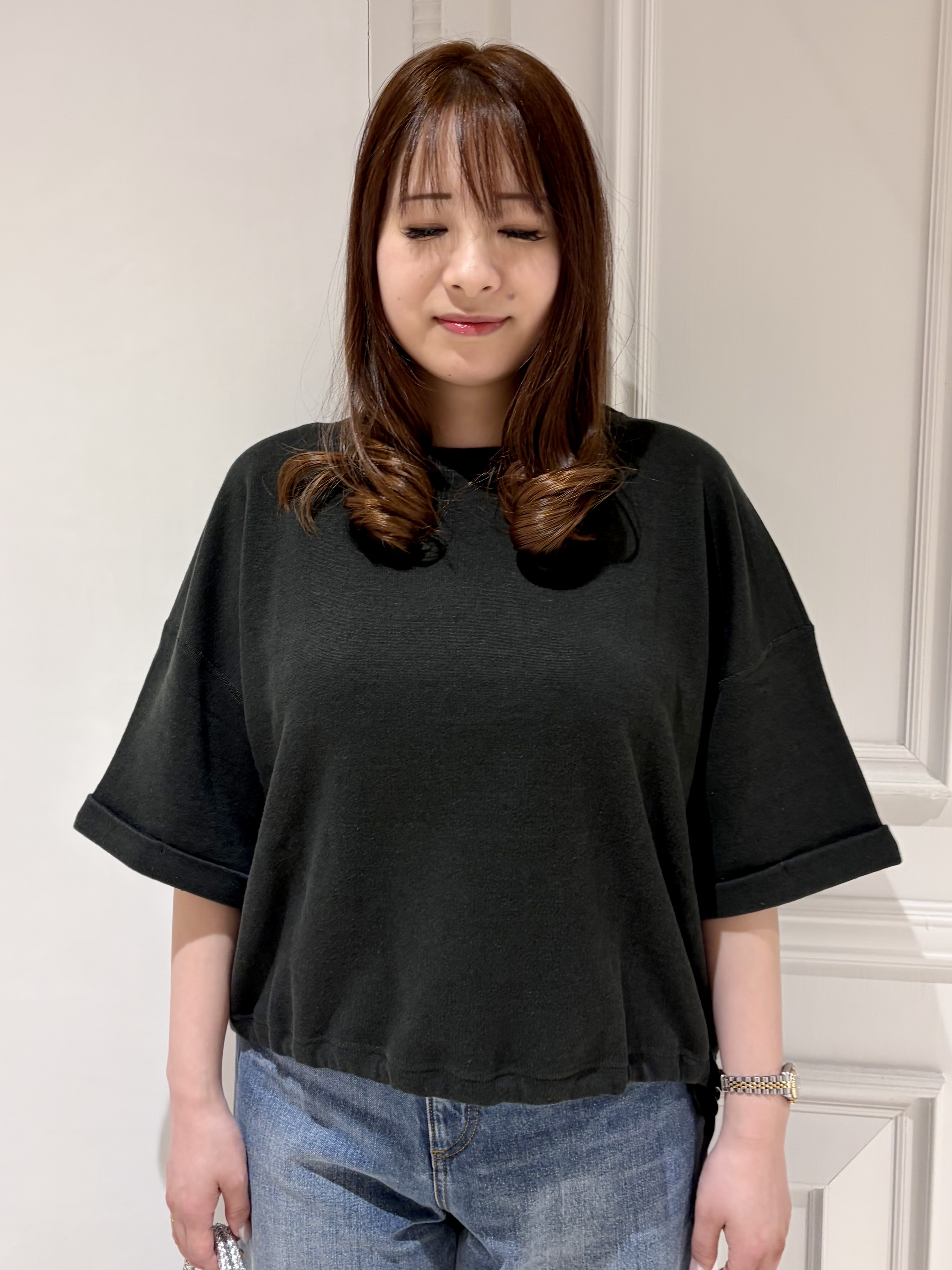minowaさんの「DRESSTERIOR｜ヴィンテージ加工ワイドデニムパンツ」を使ったコーディネート