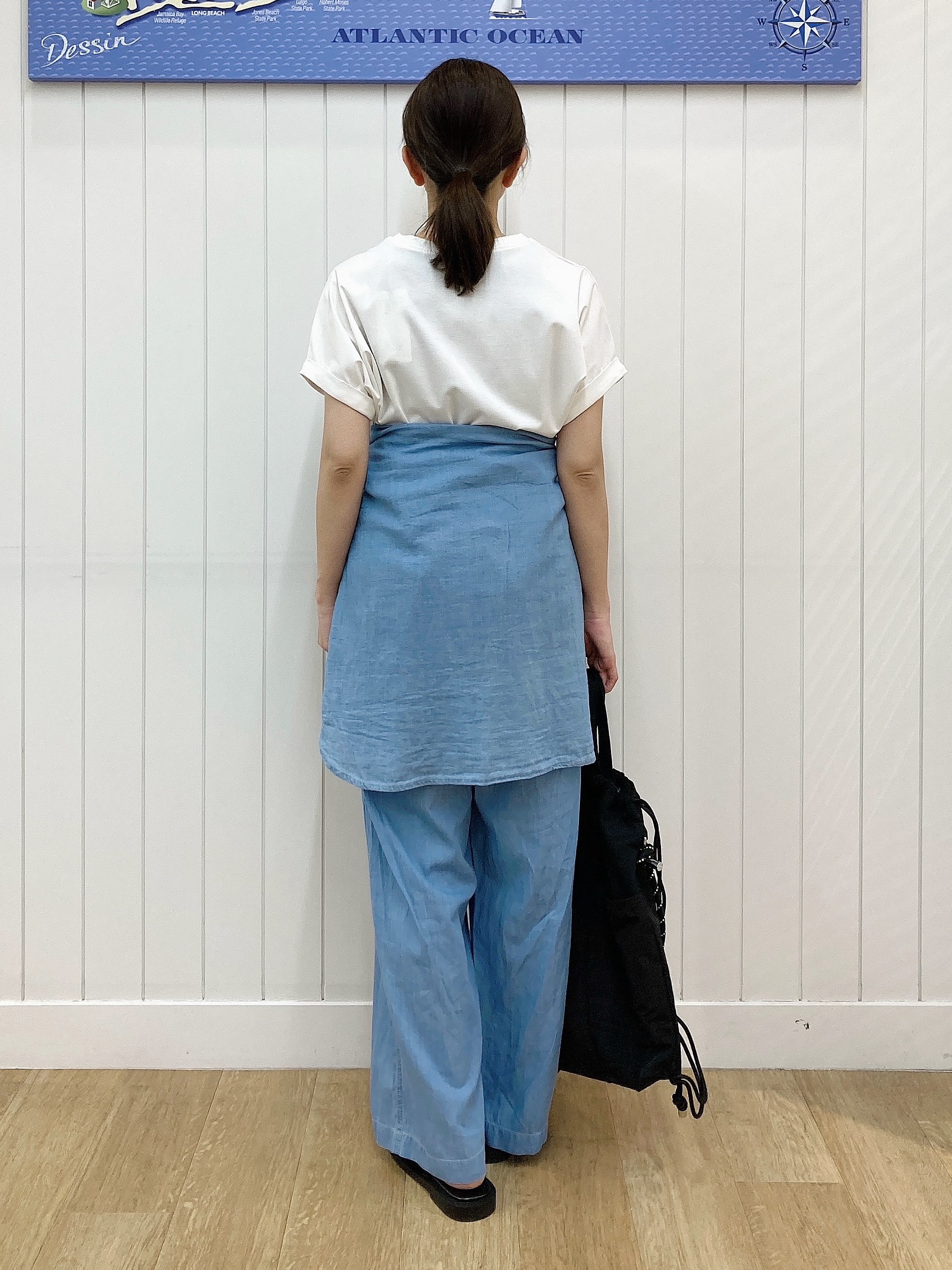 yoshiさんの「Dessin｜【洗える】美光沢カットソーロゴTシャツ」を使ったコーディネート