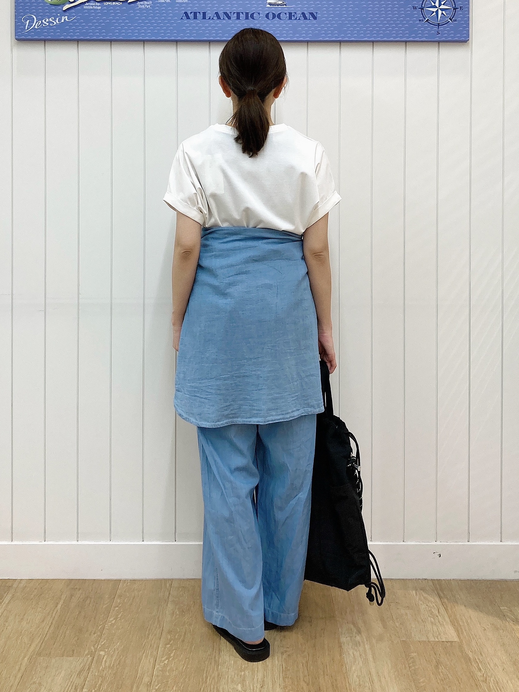 yoshiさんの「Dessin｜【セットアップ可/洗える】2オンスシアーデニムシャツ」を使ったコーディネート