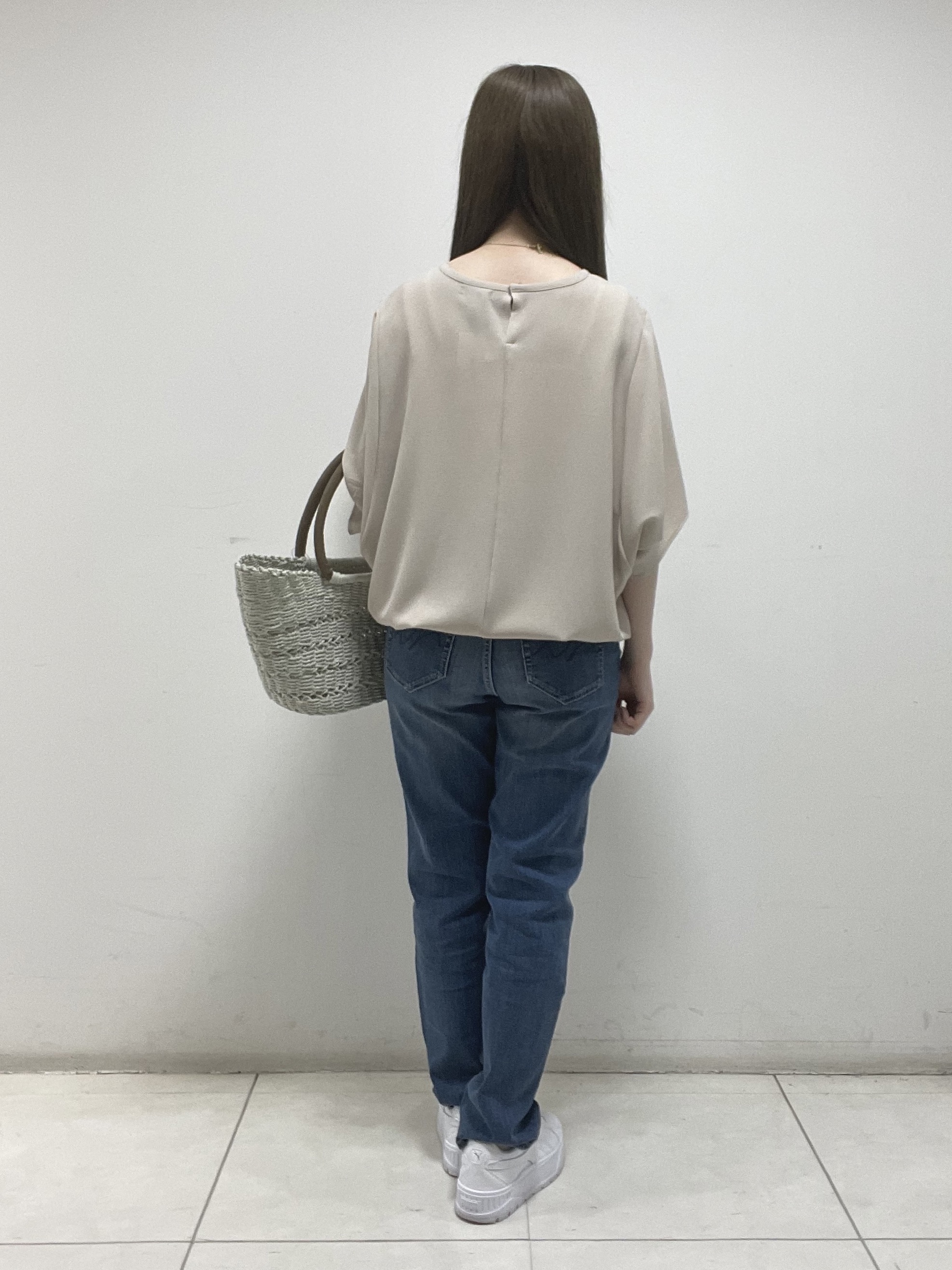 mさんの「INDIVI｜【洗える／2WAY／裾ドロスト付き】 ドルマンスリーブチュニックトップス」を使ったコーディネート