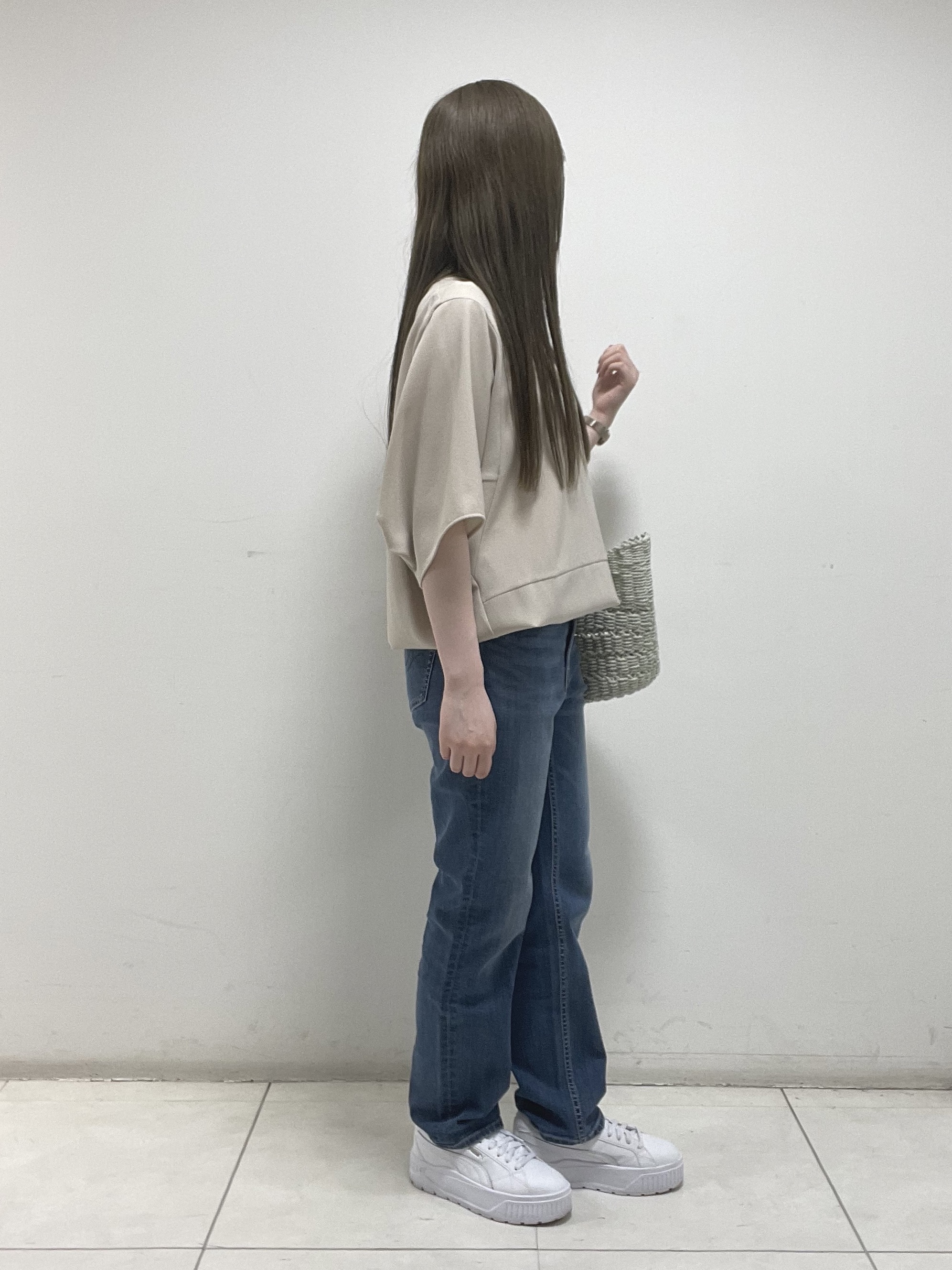 mさんの「INDIVI｜【洗える／2WAY／裾ドロスト付き】 ドルマンスリーブチュニックトップス」を使ったコーディネート
