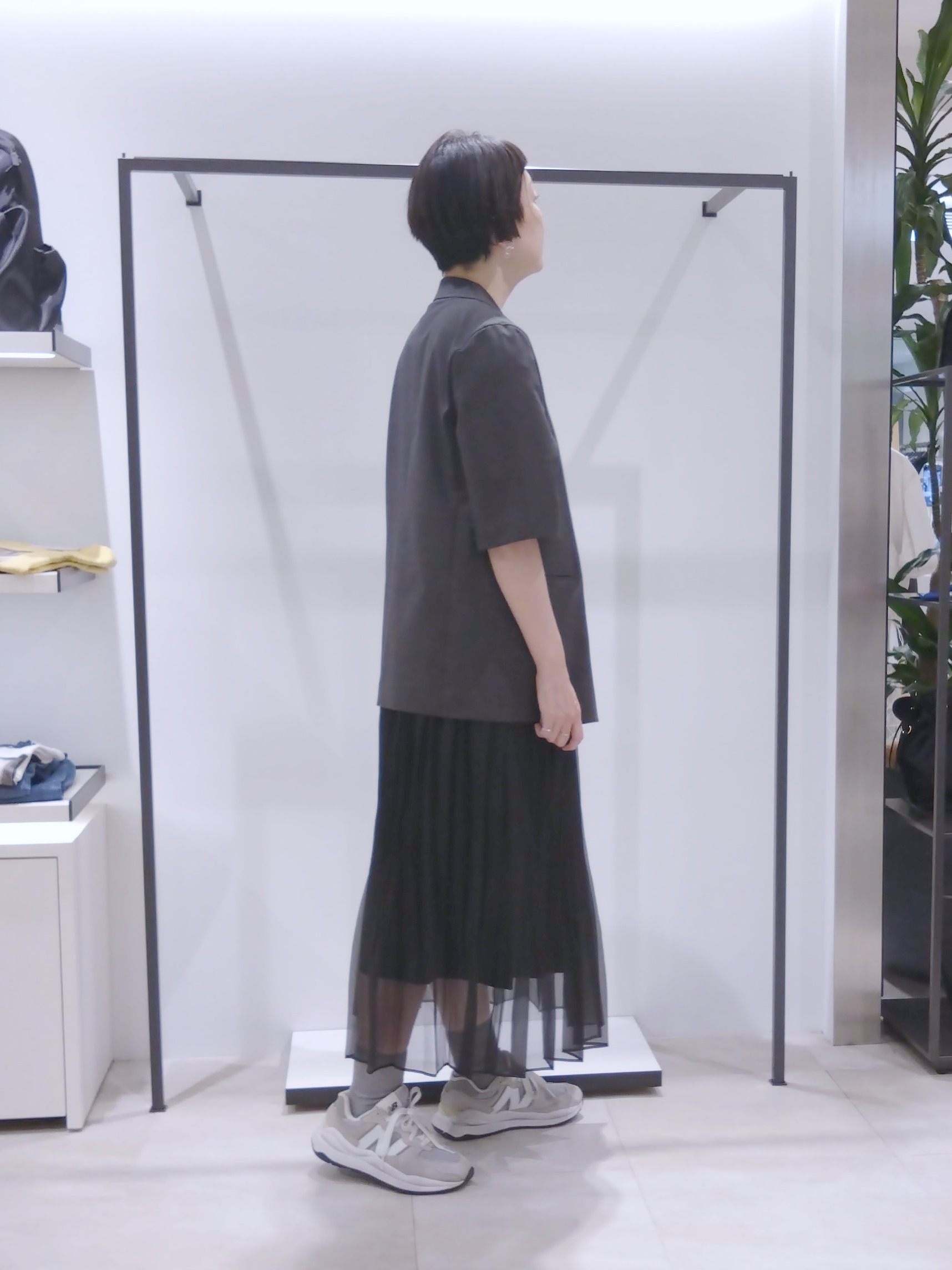 まちこさんの「UNTITLED｜【シワになりにくい/セットアップ可/接触冷感】ハーフスリーブジャケット」を使ったコーディネート