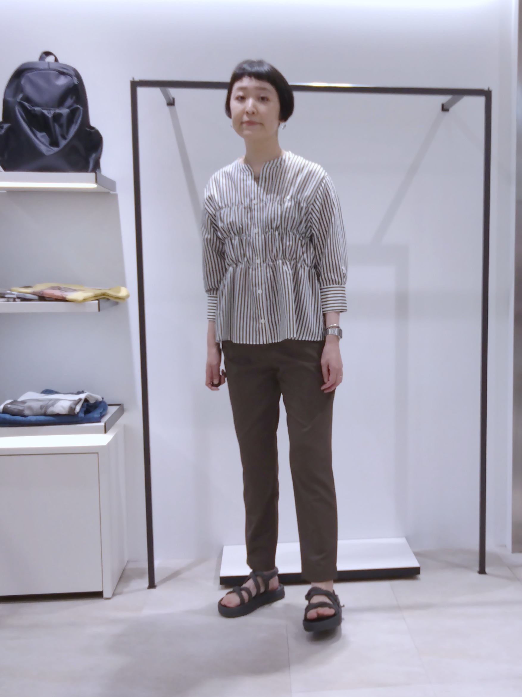 まちこさんの「UNTITLED｜【すっきり見え/接触冷感/吸水速乾】クリーンライン パンツ」を使ったコーディネート