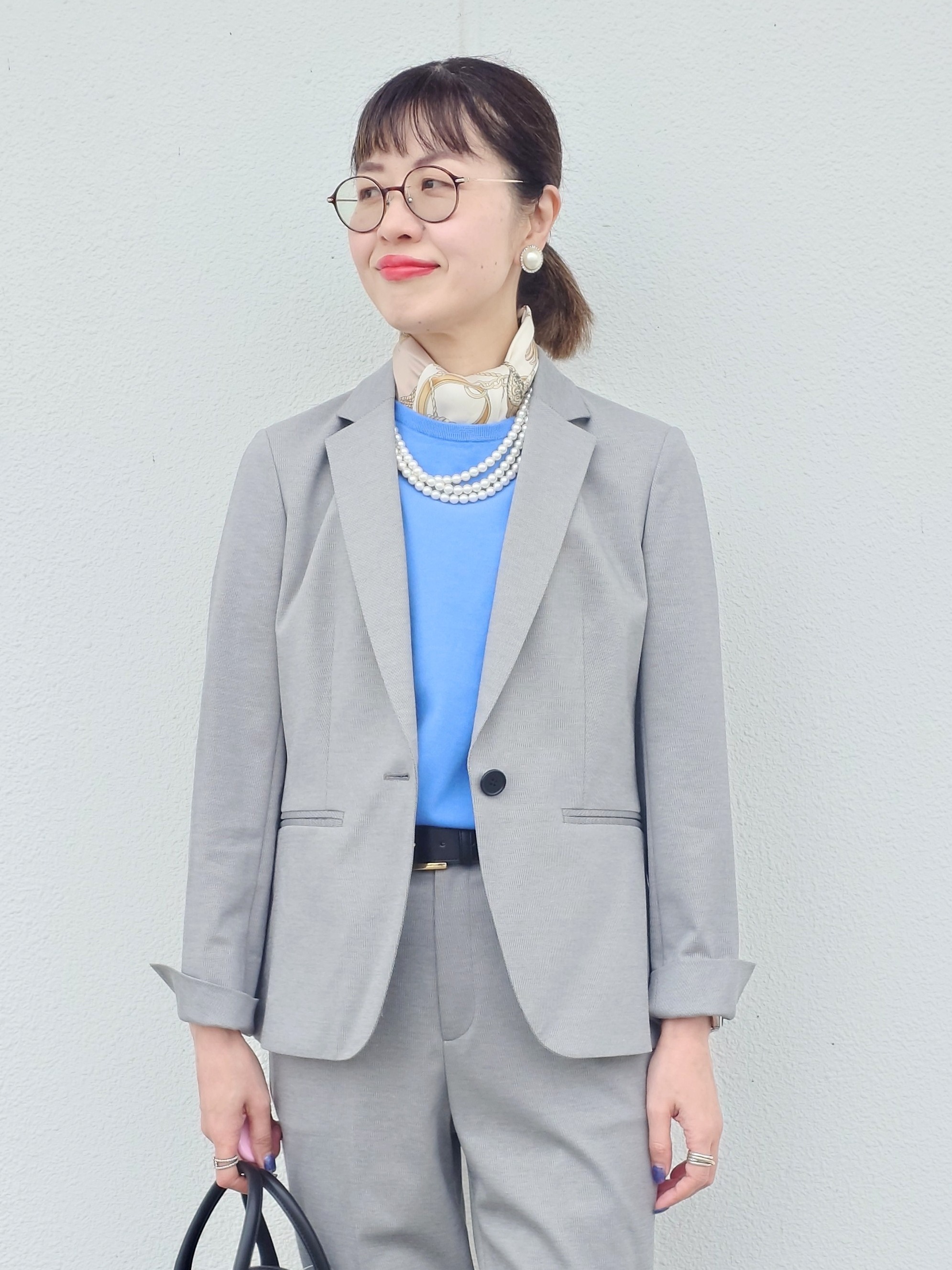 MUTSUKOさんの「UNTITLED｜【UV/接触冷感/スーツ】ジャージテーラードジャケット」を使ったコーディネート
