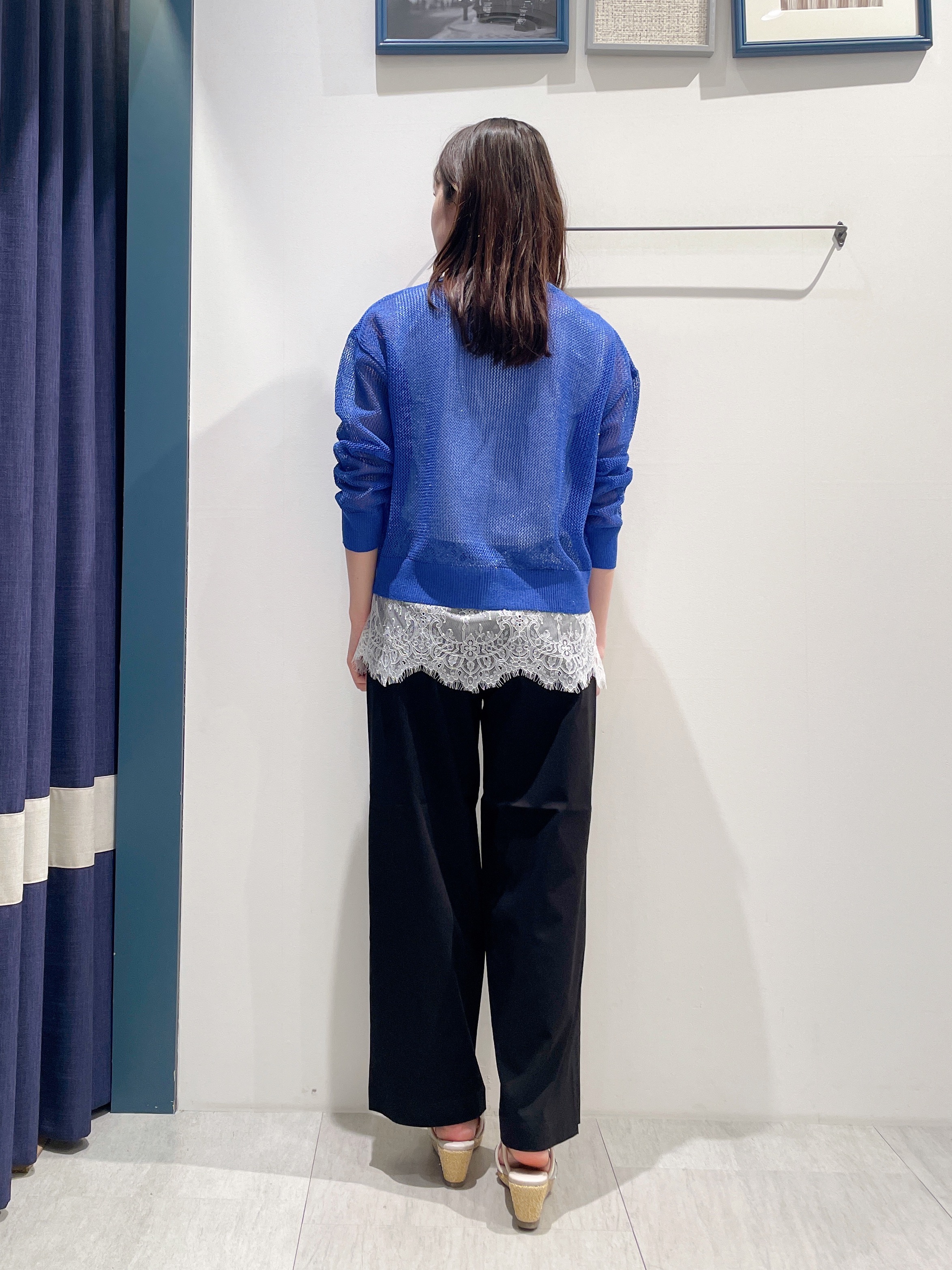 haruさんの「grove｜ラメメッシュキーネックカーディガン」を使ったコーディネート