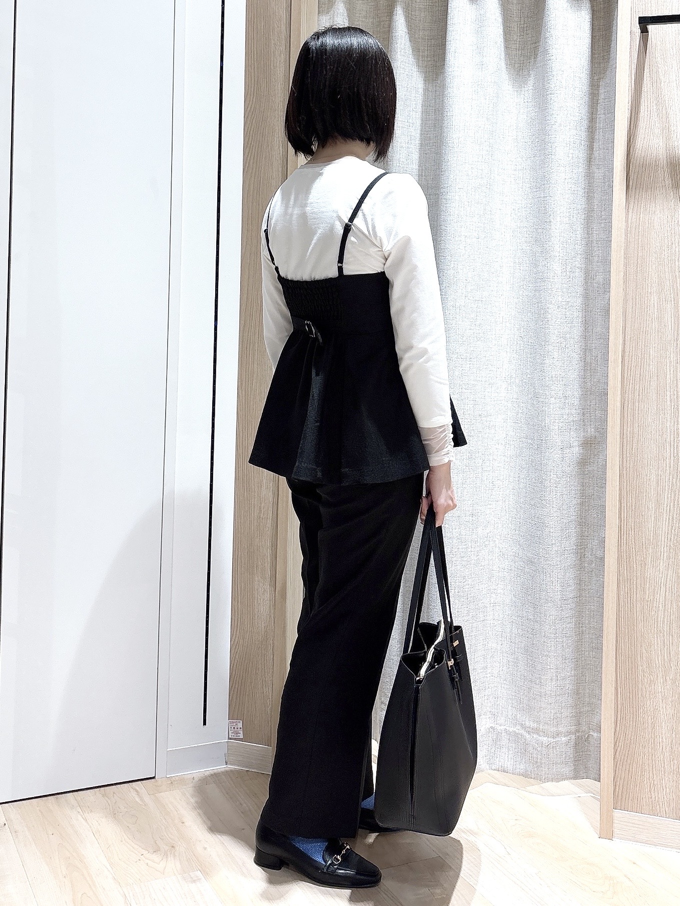 まぁさんさんの「grove｜【カセット服】リネンライク ペプラムビスチェ」を使ったコーディネート
