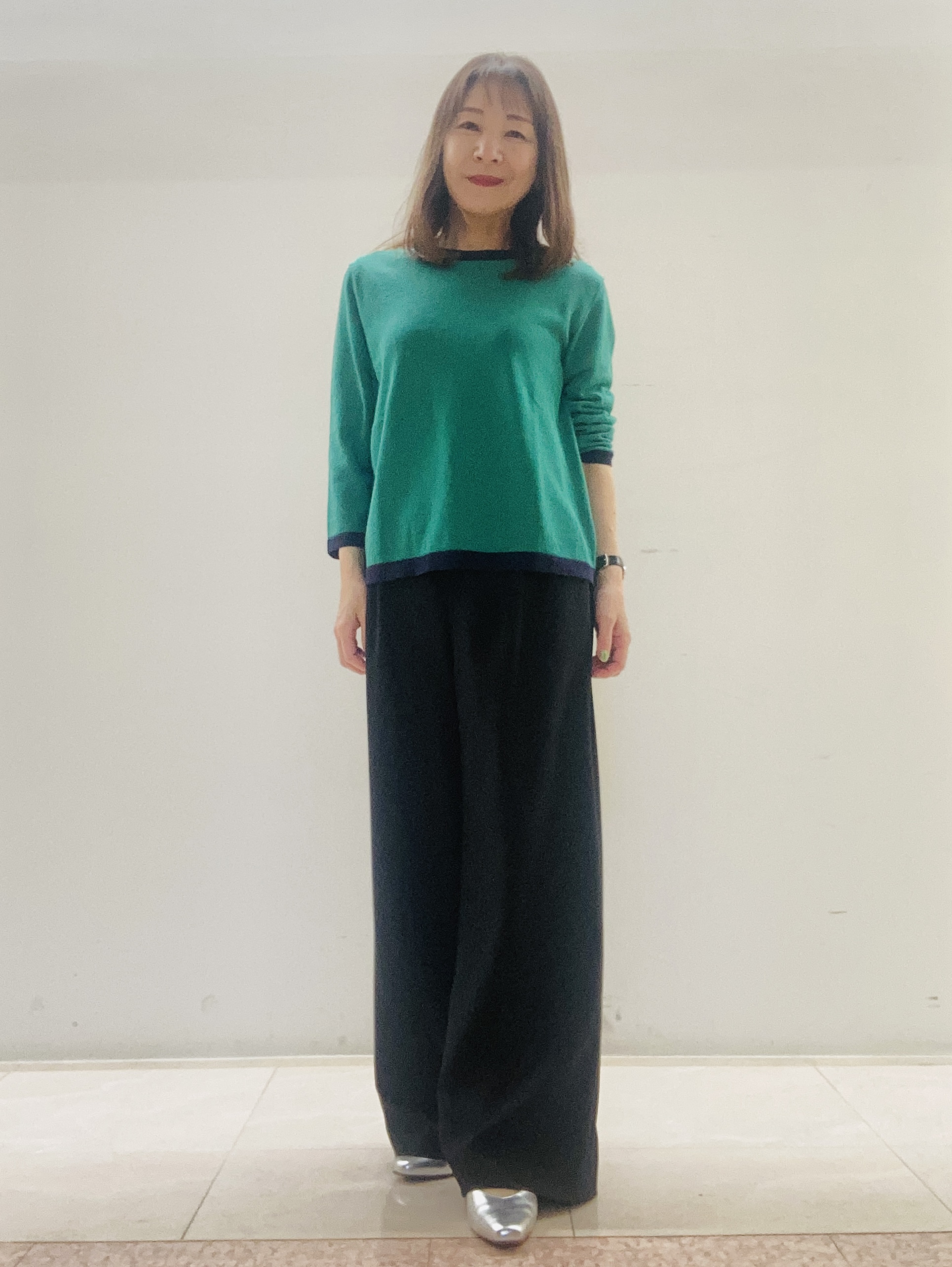 kurodaさんの「Reflect｜【アンサンブル可】バイカラーカーディガン」を使ったコーディネート