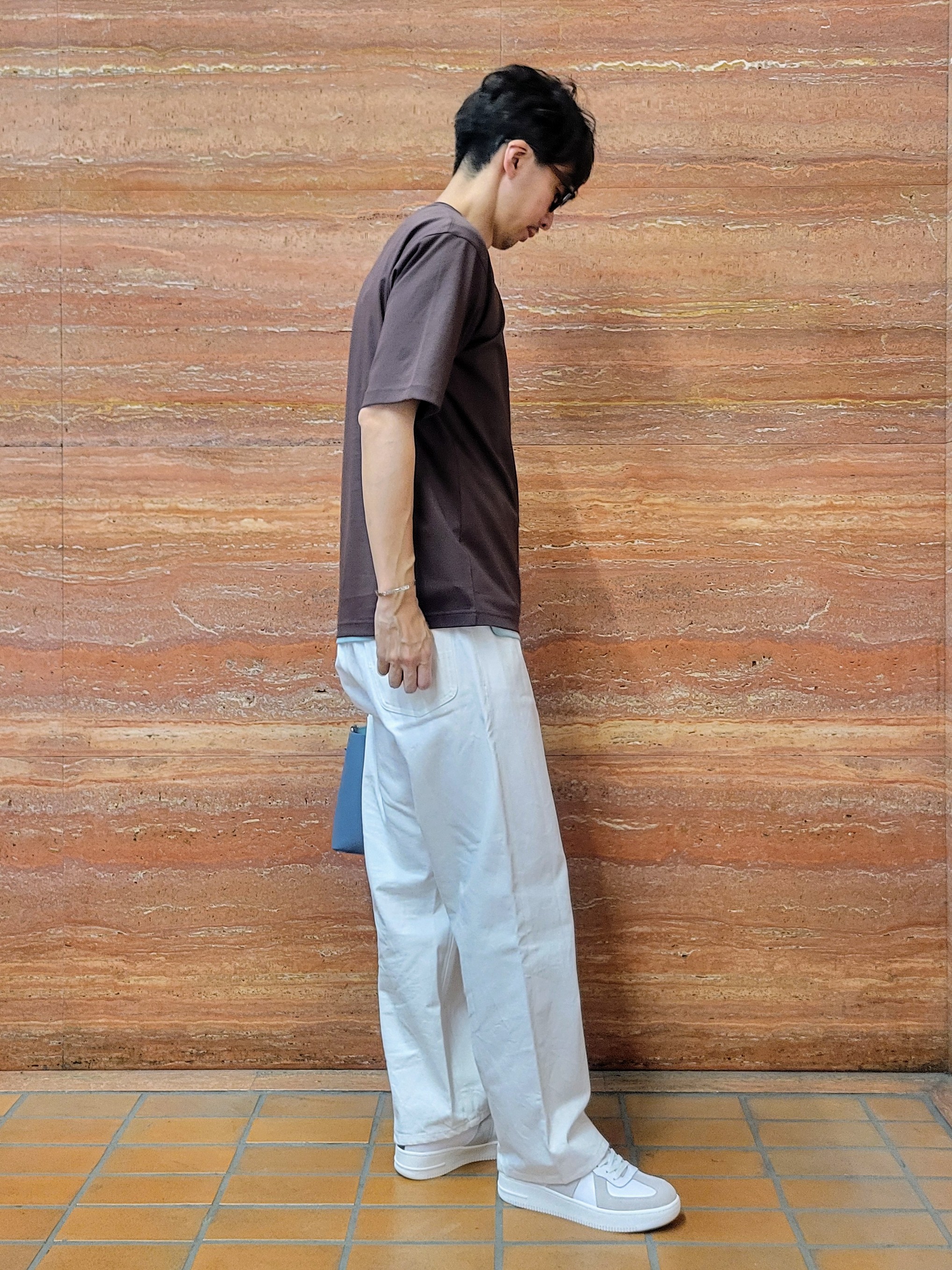 piroyaさんの「TAKEO KIKUCHI｜【BOWLER HAT LABEL】アイスクリアコットンボーラーハットウォーカー 半袖ポケT」を使ったコーディネート