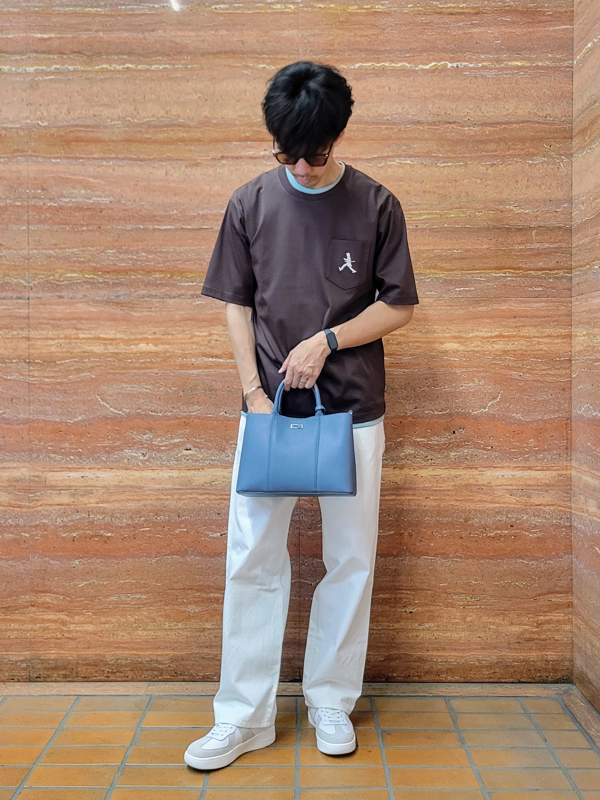 piroyaさんの「TAKEO KIKUCHI｜【BOWLER HAT LABEL】アイスクリアコットンボーラーハットウォーカー 半袖ポケT」を使ったコーディネート