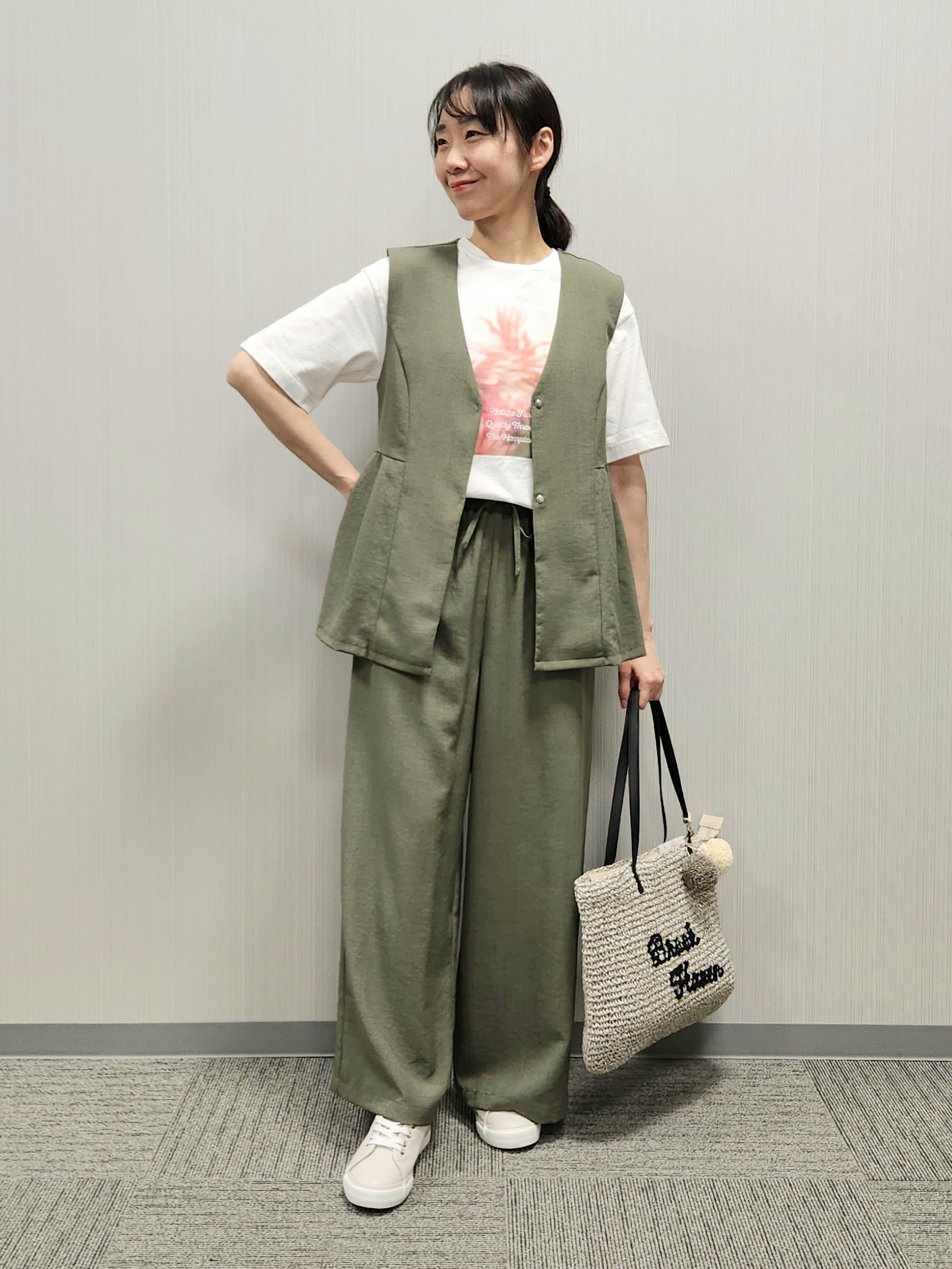 naraさんの「Dessin｜【洗える】オーガニック天竺フォトTシャツ」を使ったコーディネート