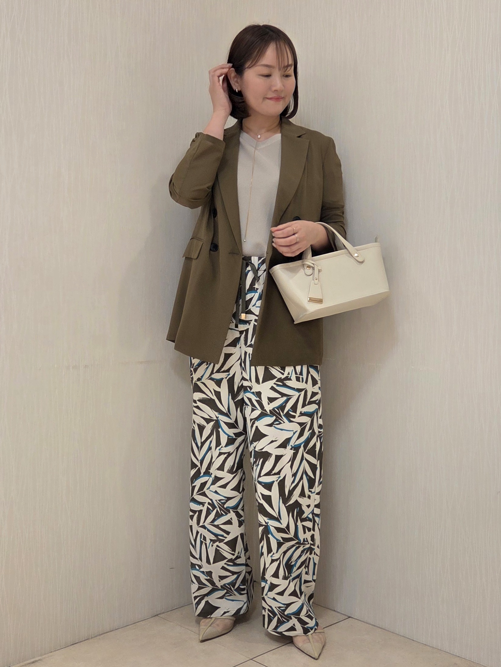 naokoさんの「UNTITLED｜◆【セットアップ可/接触冷感/通気性】ドライシアーダブルジャケット」を使ったコーディネート