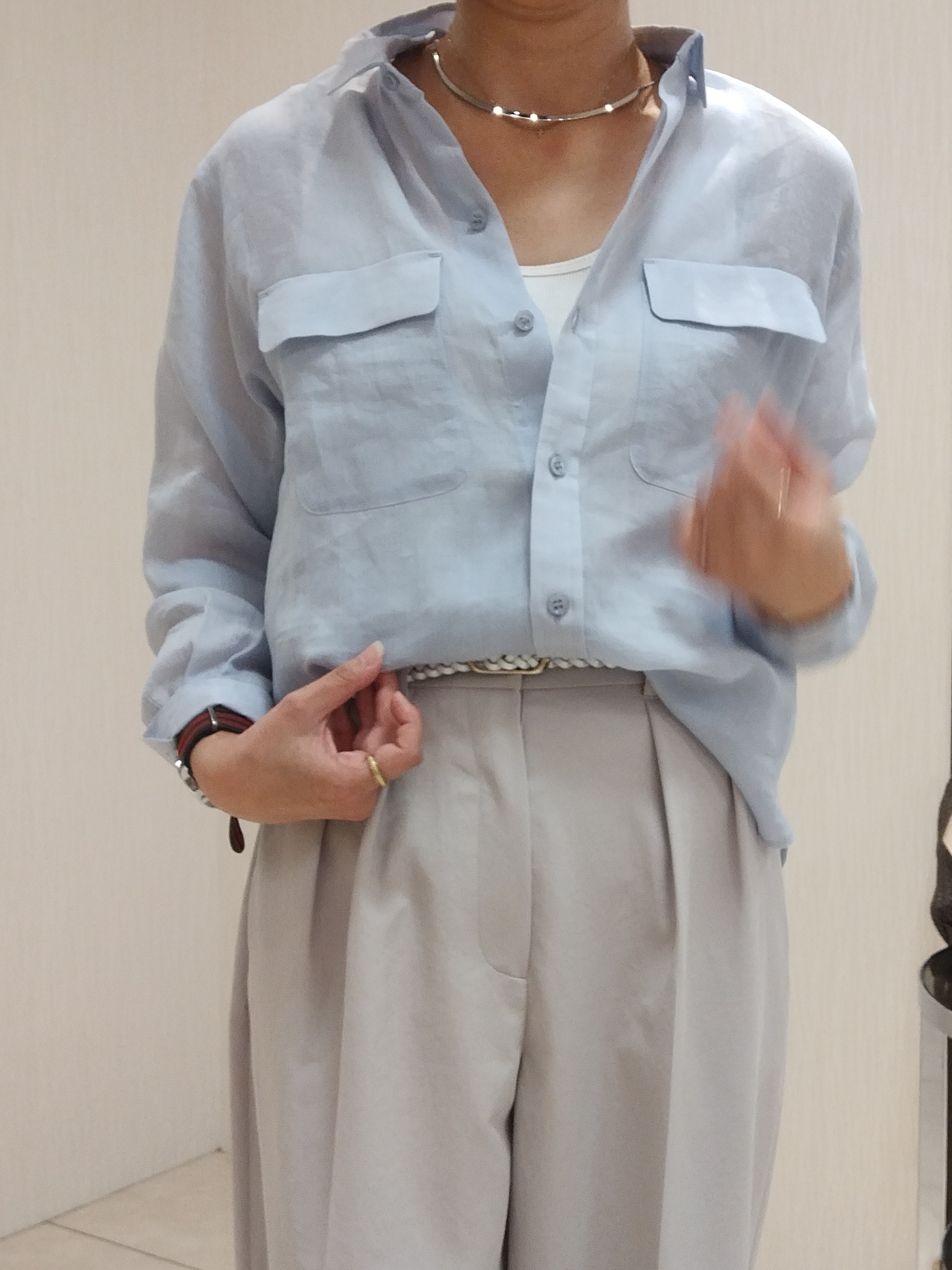 u&minus;macoさんの「UNTITLED｜【古畑星夏さん着用/接触冷感】ドライタッチシャツ」を使ったコーディネート