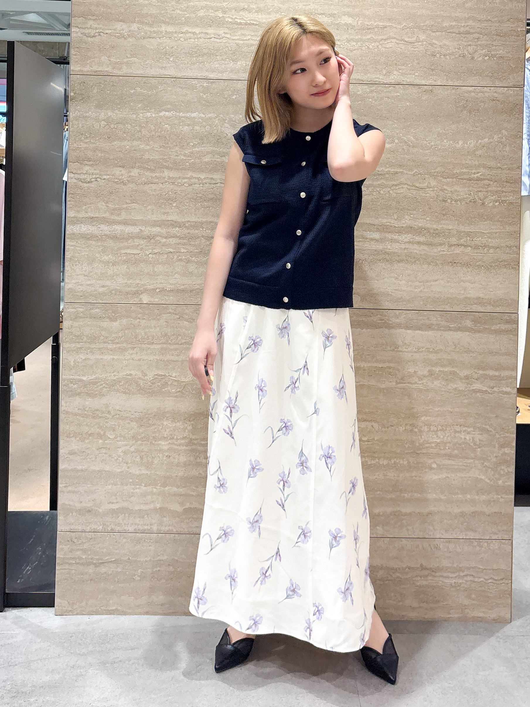 ふうかさんの「index｜ブークレコンパクトニットジレ【洗濯機OK】」を使ったコーディネート