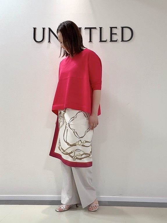 YUIさんの「UNTITLED｜【アンサンブル可/洗える】シアーレーヨンニット」を使ったコーディネート