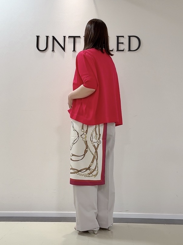 YUIさんの「UNTITLED｜【アンサンブル可/洗える】シアーレーヨンニット」を使ったコーディネート