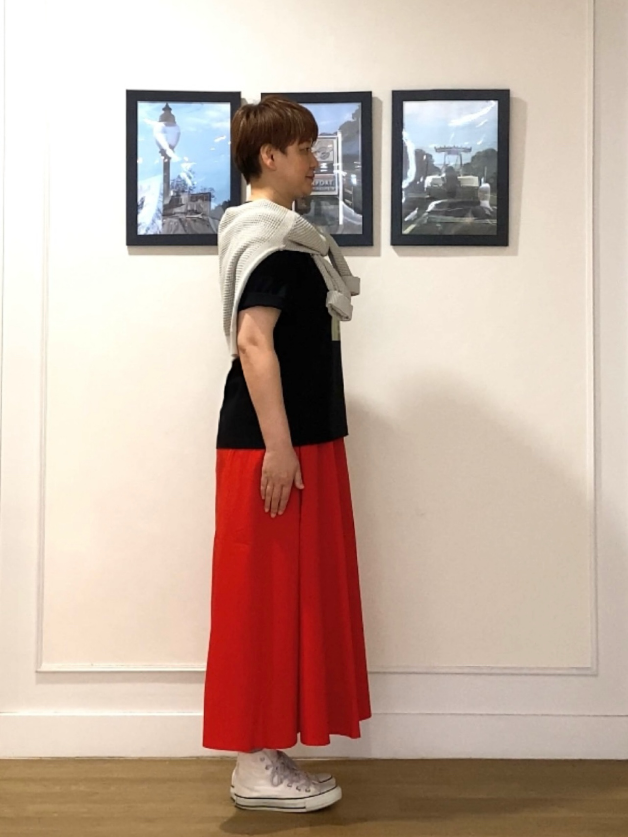 Hiroさんの「Dessin｜【洗える】コットンメッシュニットカーディガン」を使ったコーディネート
