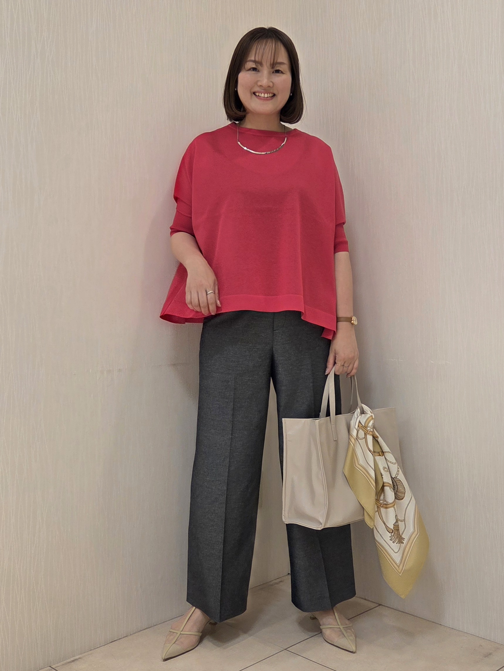 naokoさんの「UNTITLED｜【アンサンブル可/洗える】シアーレーヨンニット」を使ったコーディネート
