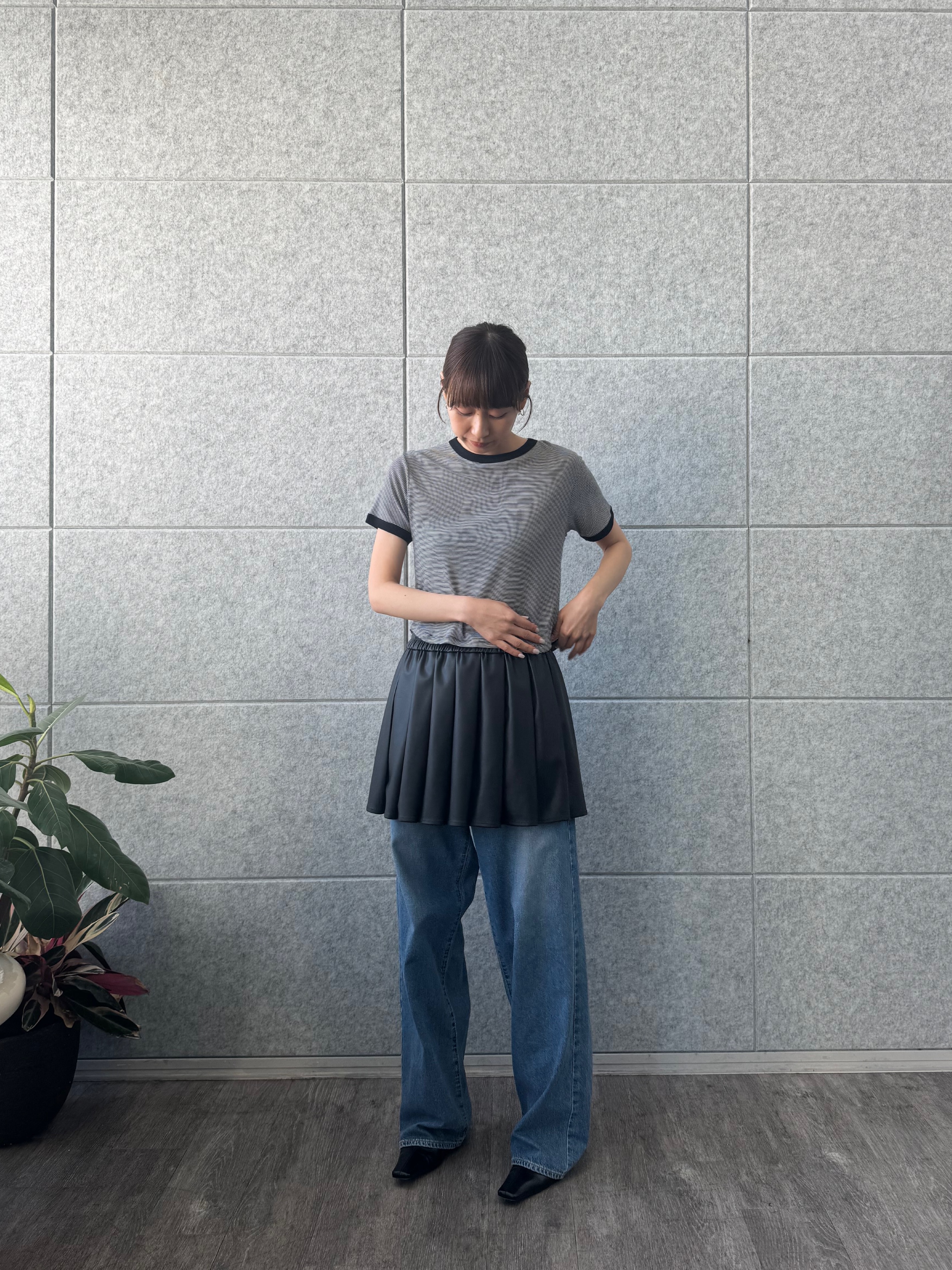 designer yukaさんの「CODE A｜sheer ringer tee」を使ったコーディネート