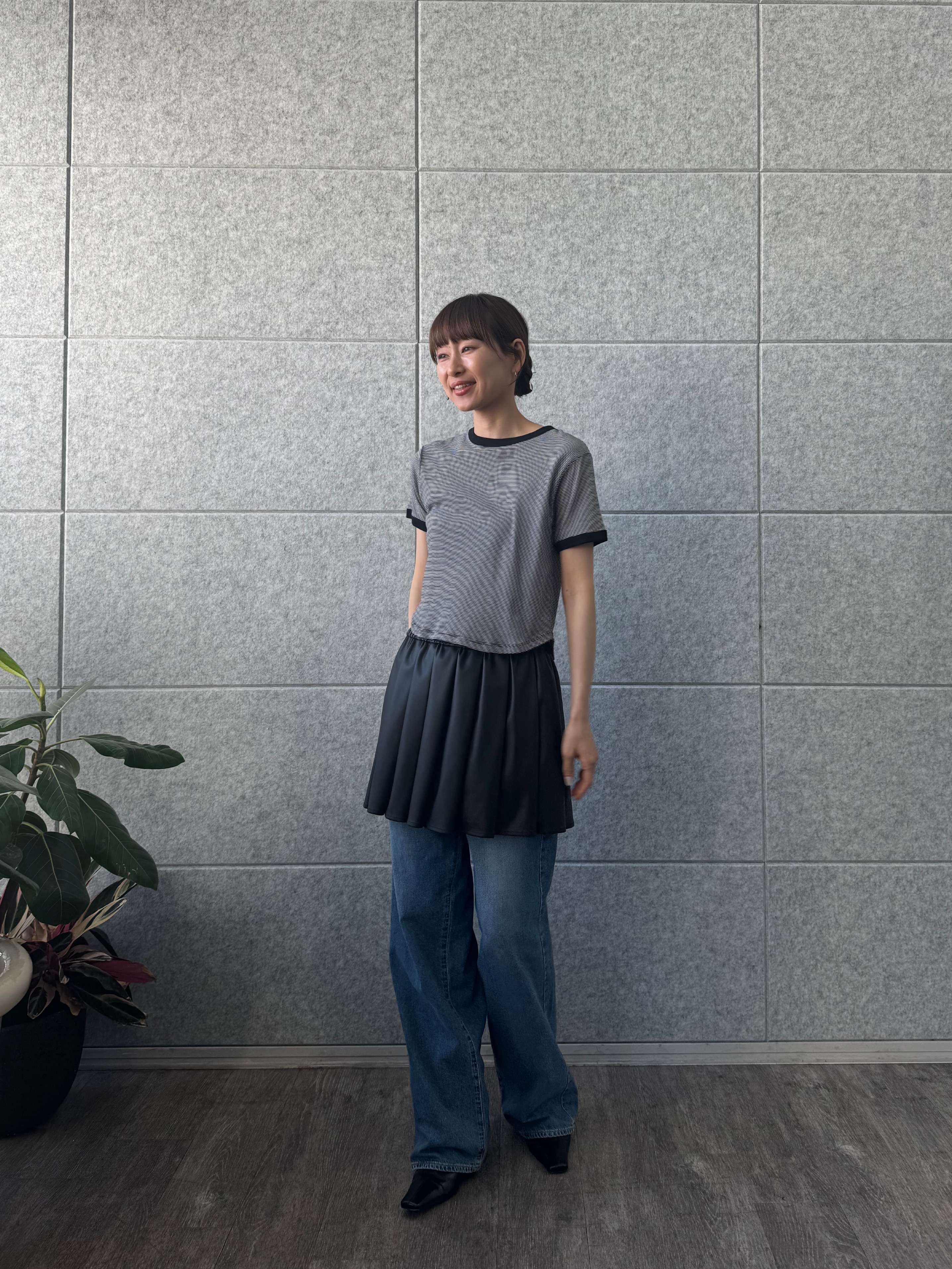 designer yukaさんの「CODE A｜sheer ringer tee」を使ったコーディネート