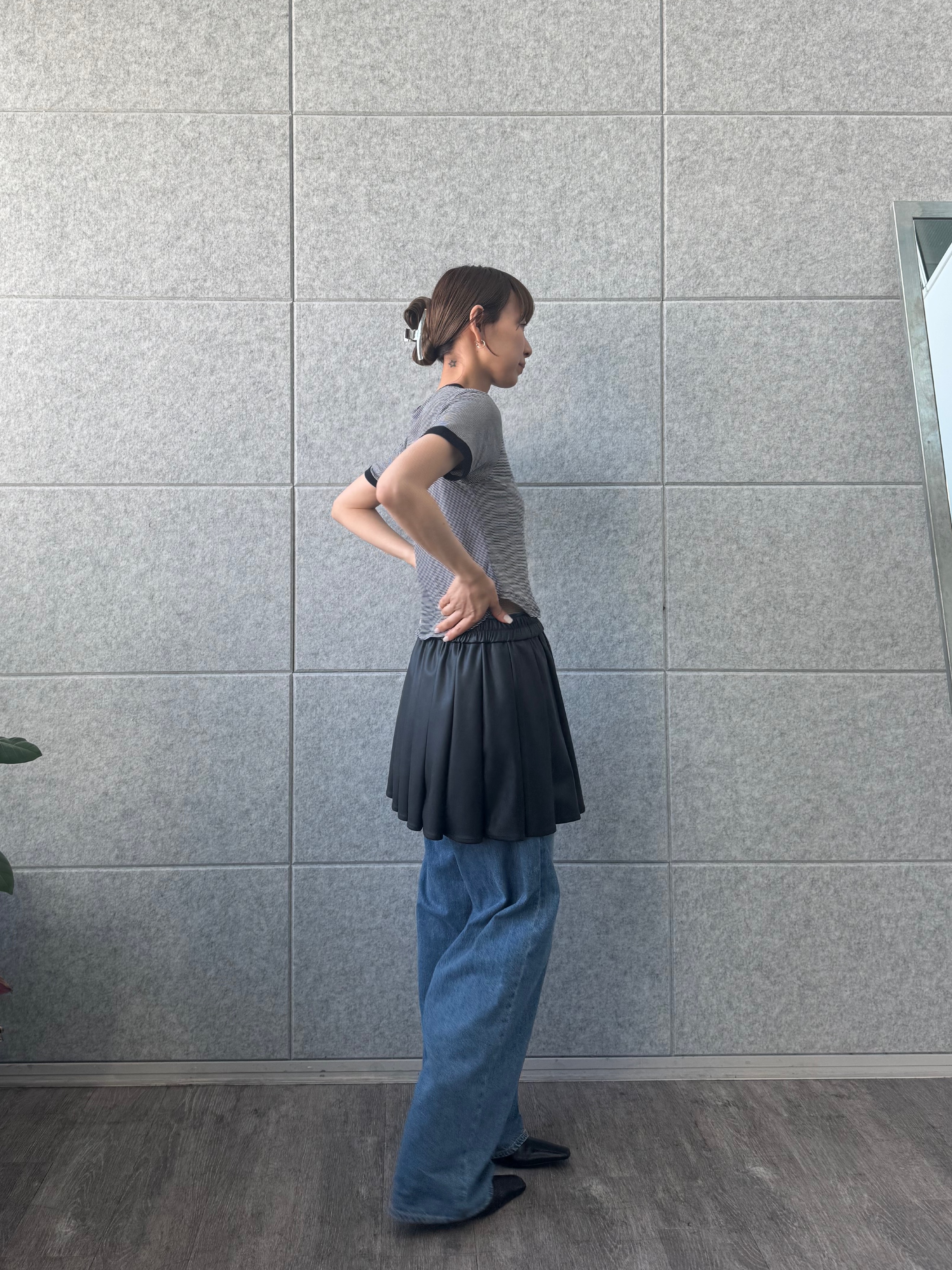 designer yukaさんの「CODE A｜sheer ringer tee」を使ったコーディネート