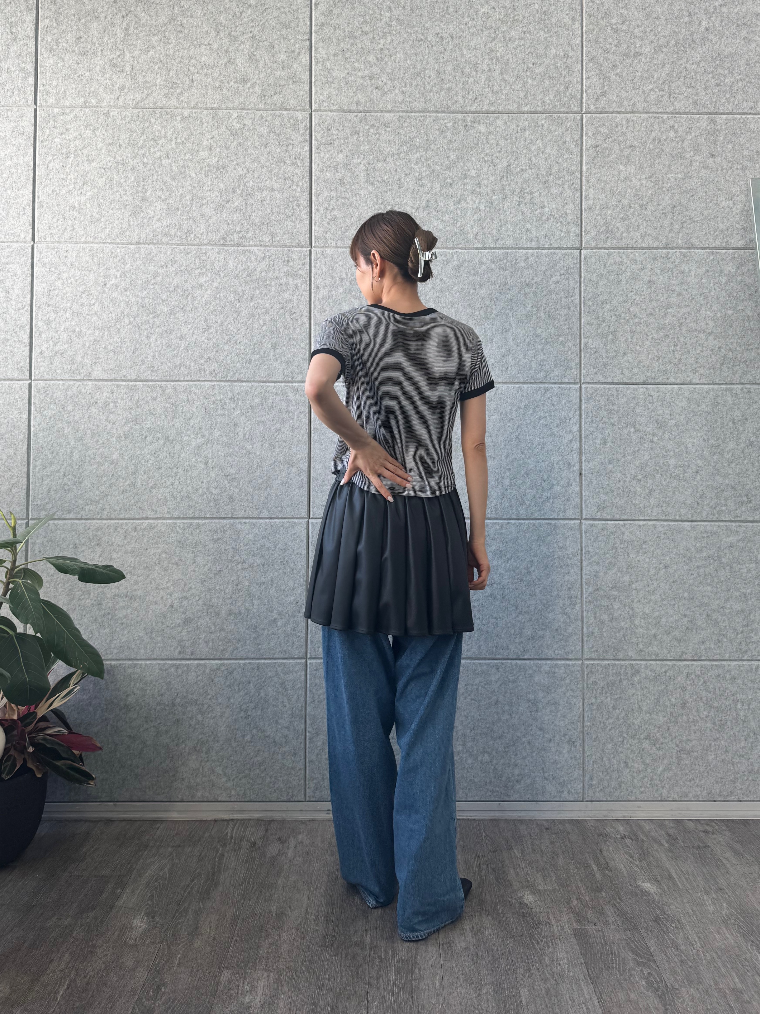 designer yukaさんの「CODE A｜sheer ringer tee」を使ったコーディネート