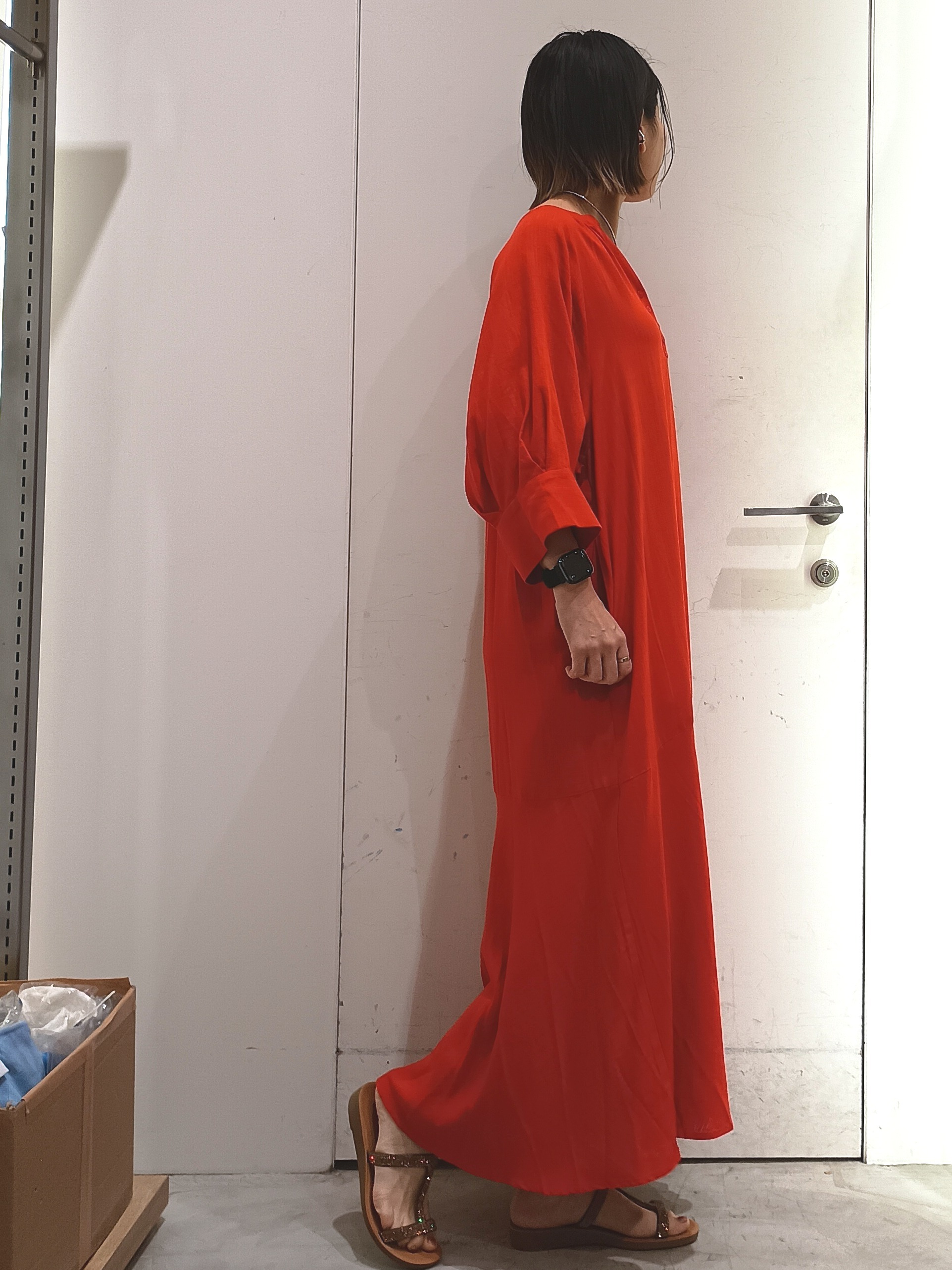 shinkoさんの「OPAQUE.CLIP｜キーネックロングワンピース【洗える】」を使ったコーディネート