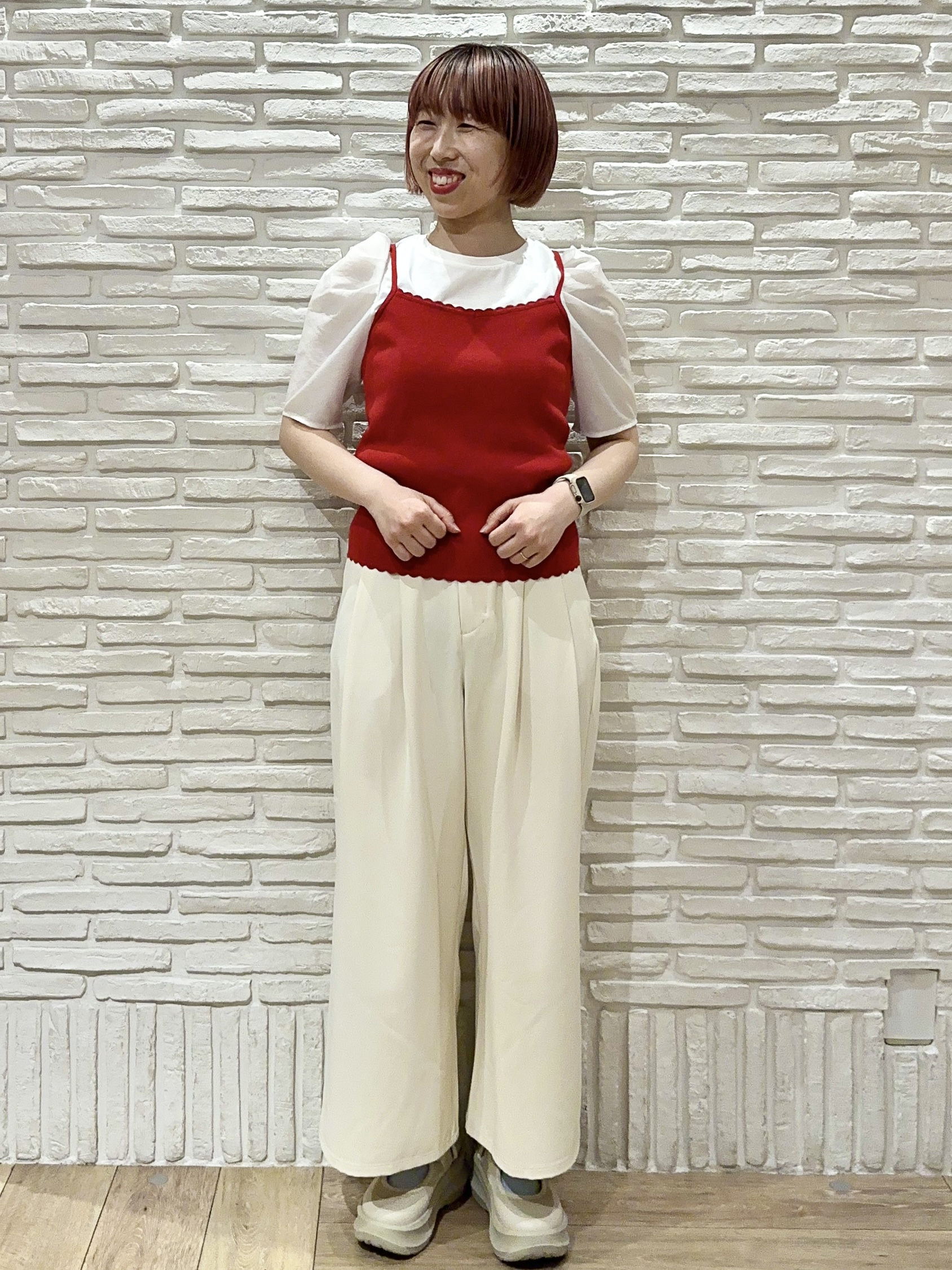 Hana...eさんの「index｜フリル付きキャミアンサンブルニットカーディガン【洗濯機OK】」を使ったコーディネート