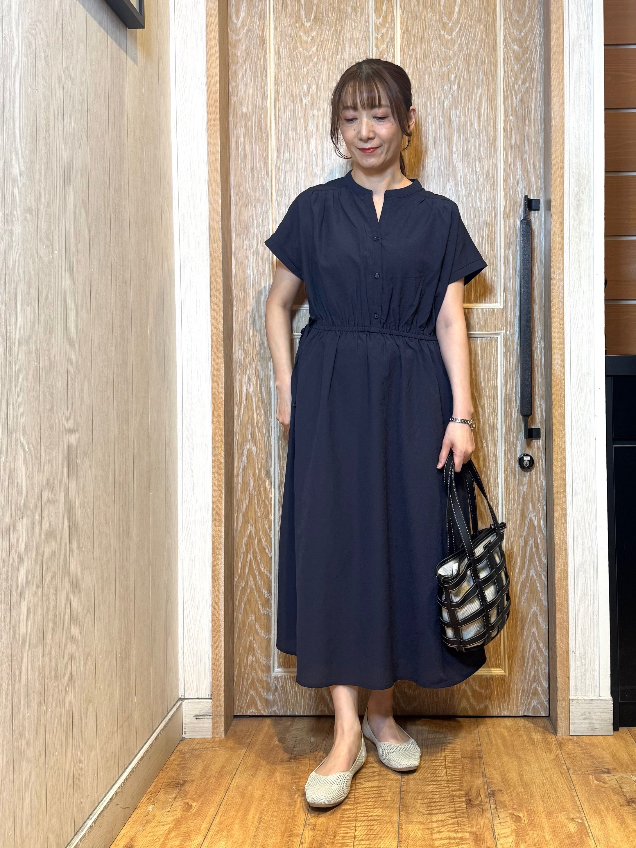 KAORIさんの「SHOO･LA･RUE｜【洗濯機可/S-LL】オンにもオフにも マルチに使えるボタンレスカーディガン」を使ったコーディネート