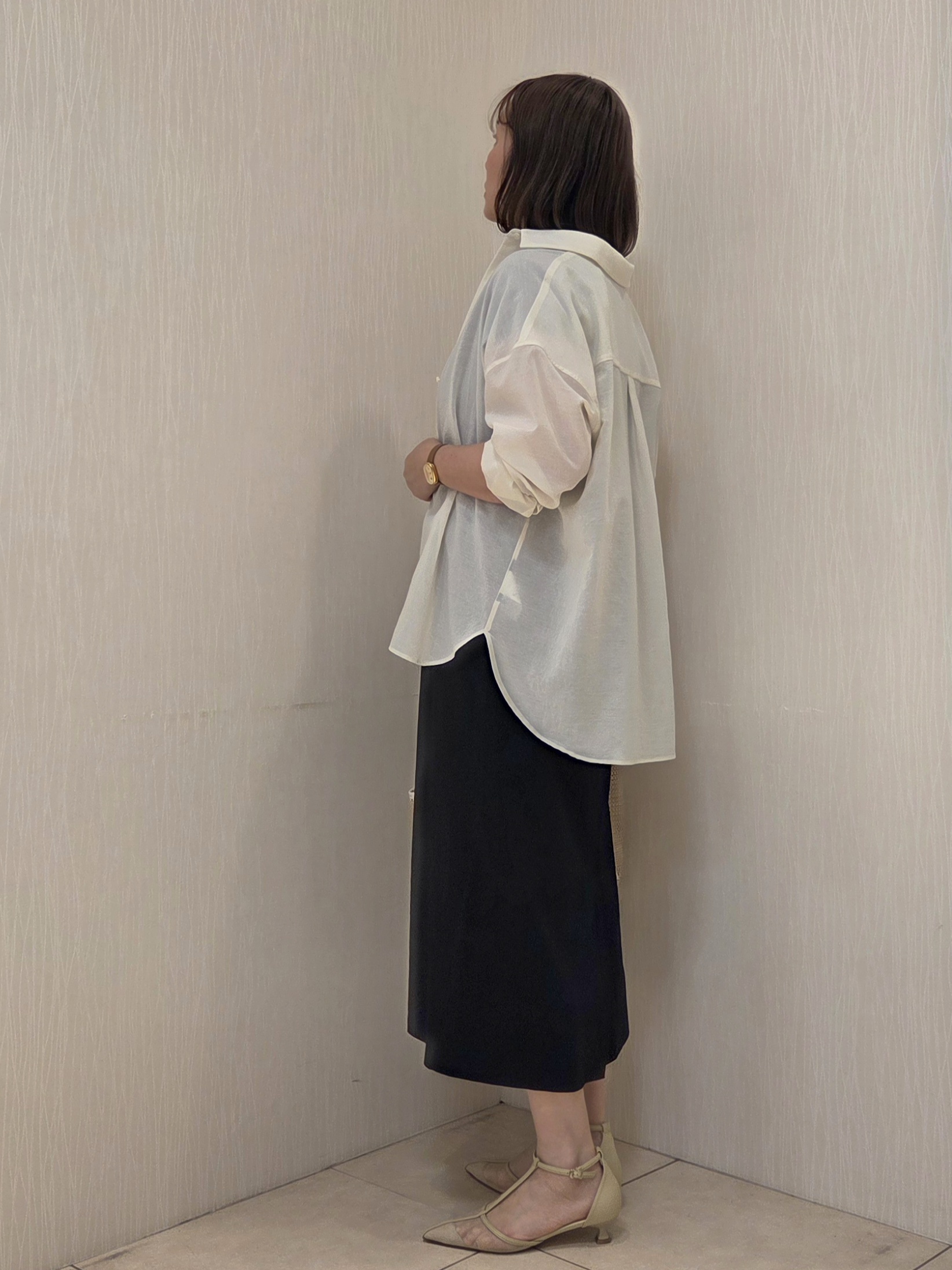 naokoさんの「UNTITLED｜◆【2WAY/マシンウォッシャブル】カシュクールデザインシャツ」を使ったコーディネート