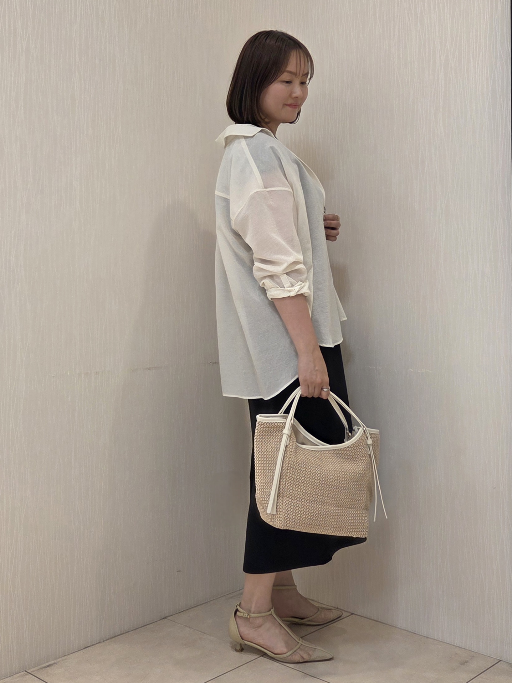 naokoさんの「UNTITLED｜◆【2WAY/マシンウォッシャブル】カシュクールデザインシャツ」を使ったコーディネート