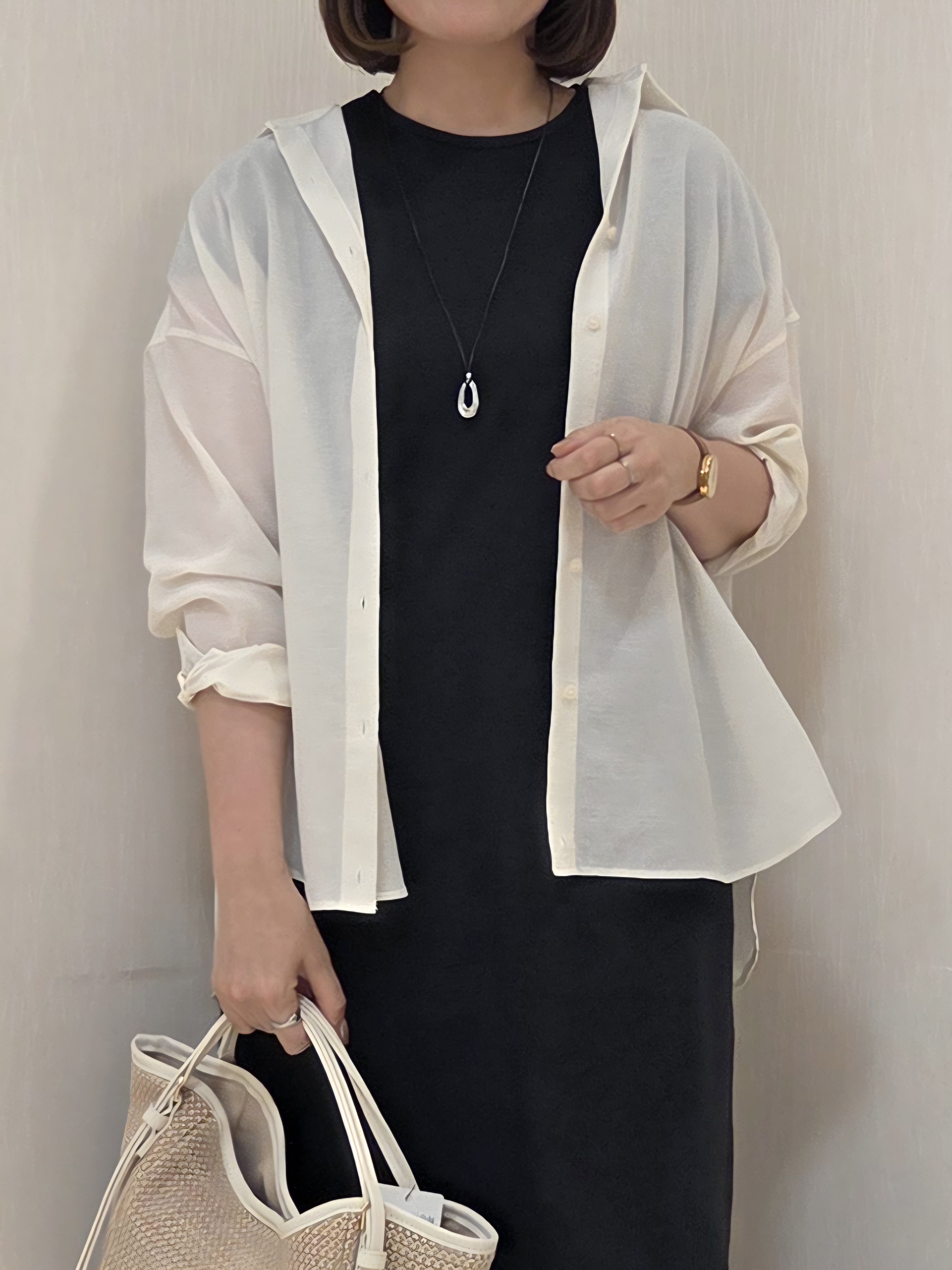 naokoさんの「UNTITLED｜◆【2WAY/マシンウォッシャブル】カシュクールデザインシャツ」を使ったコーディネート